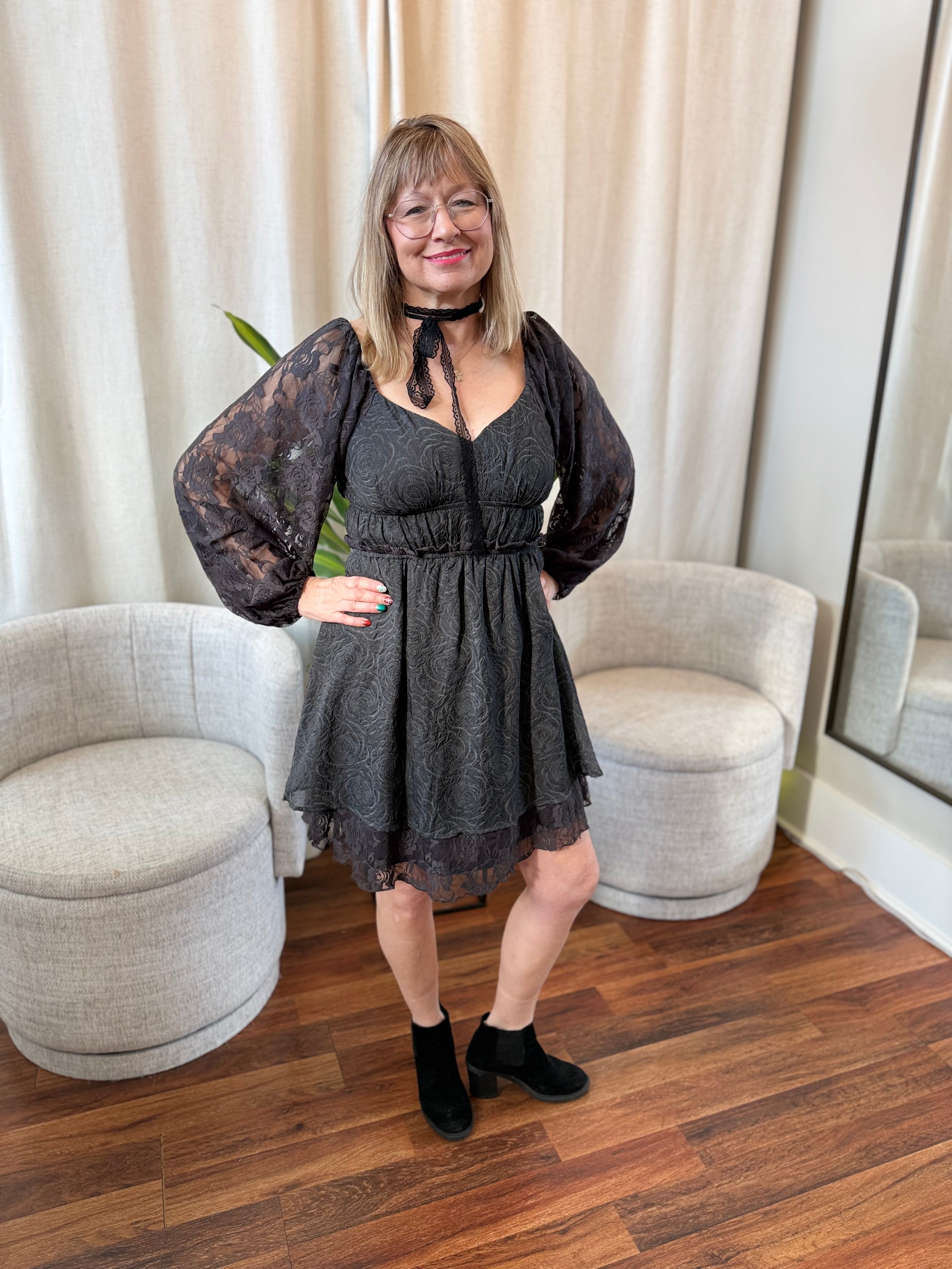 The Midnight Lace Dress