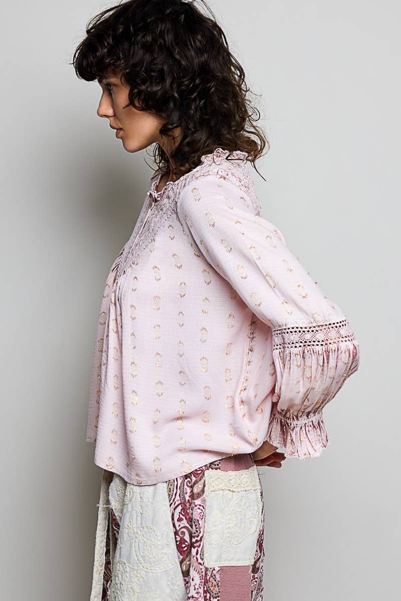 Grace Lace Ruffle Blouse