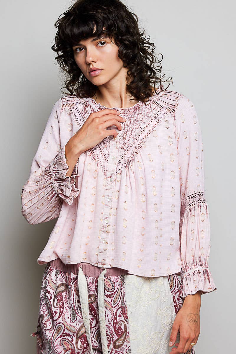 Grace Lace Ruffle Blouse