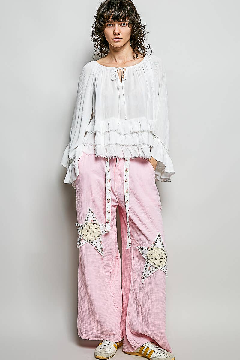 Ivory Tiered Ruffle Bell Sleeve Top