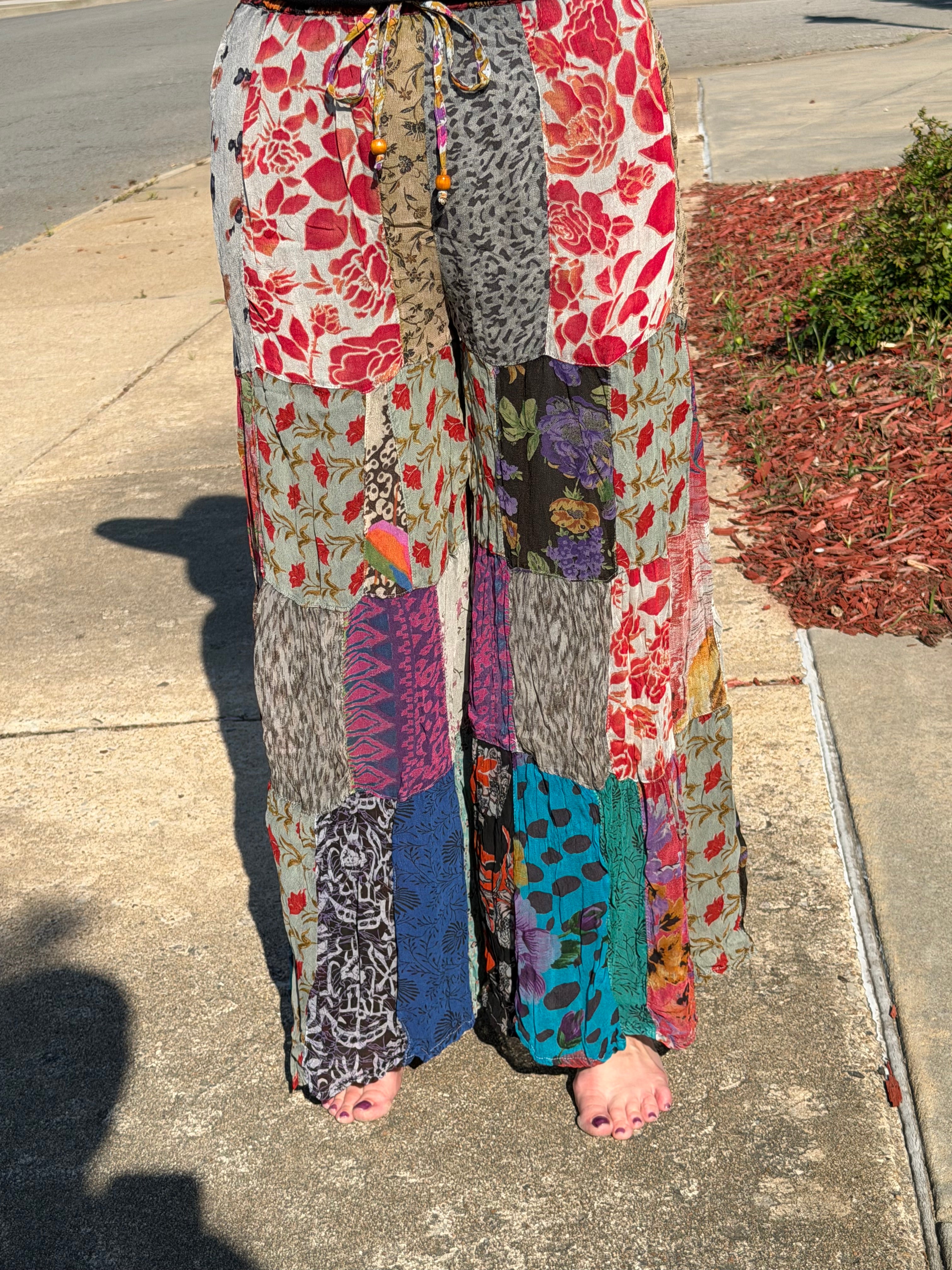 Bohème Patchwork Georgette Flares