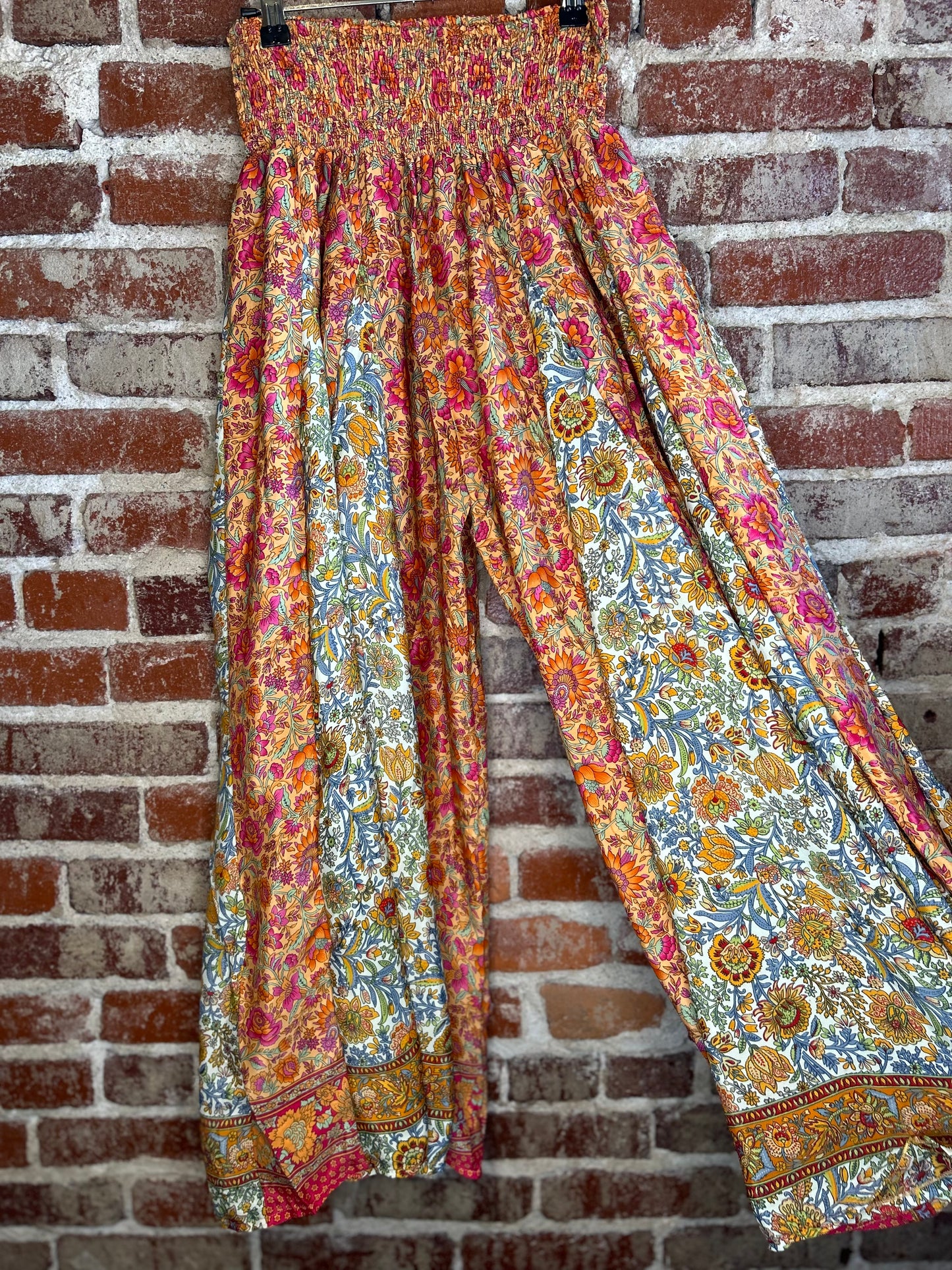 Hippie Wide Leg Silk Trousers