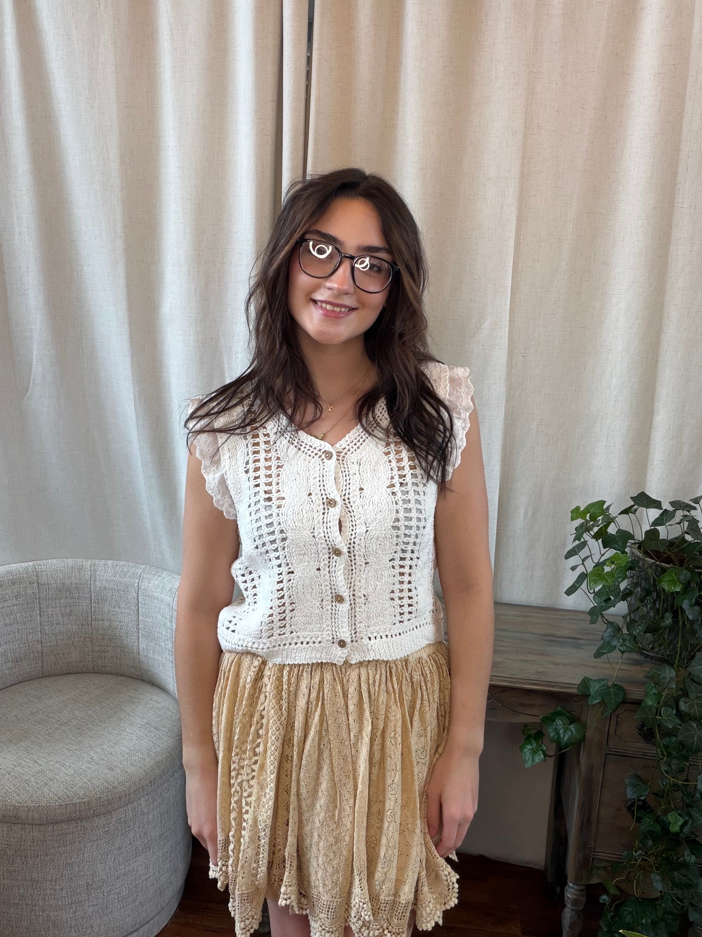 Whisper Crochet Sleeveless Top