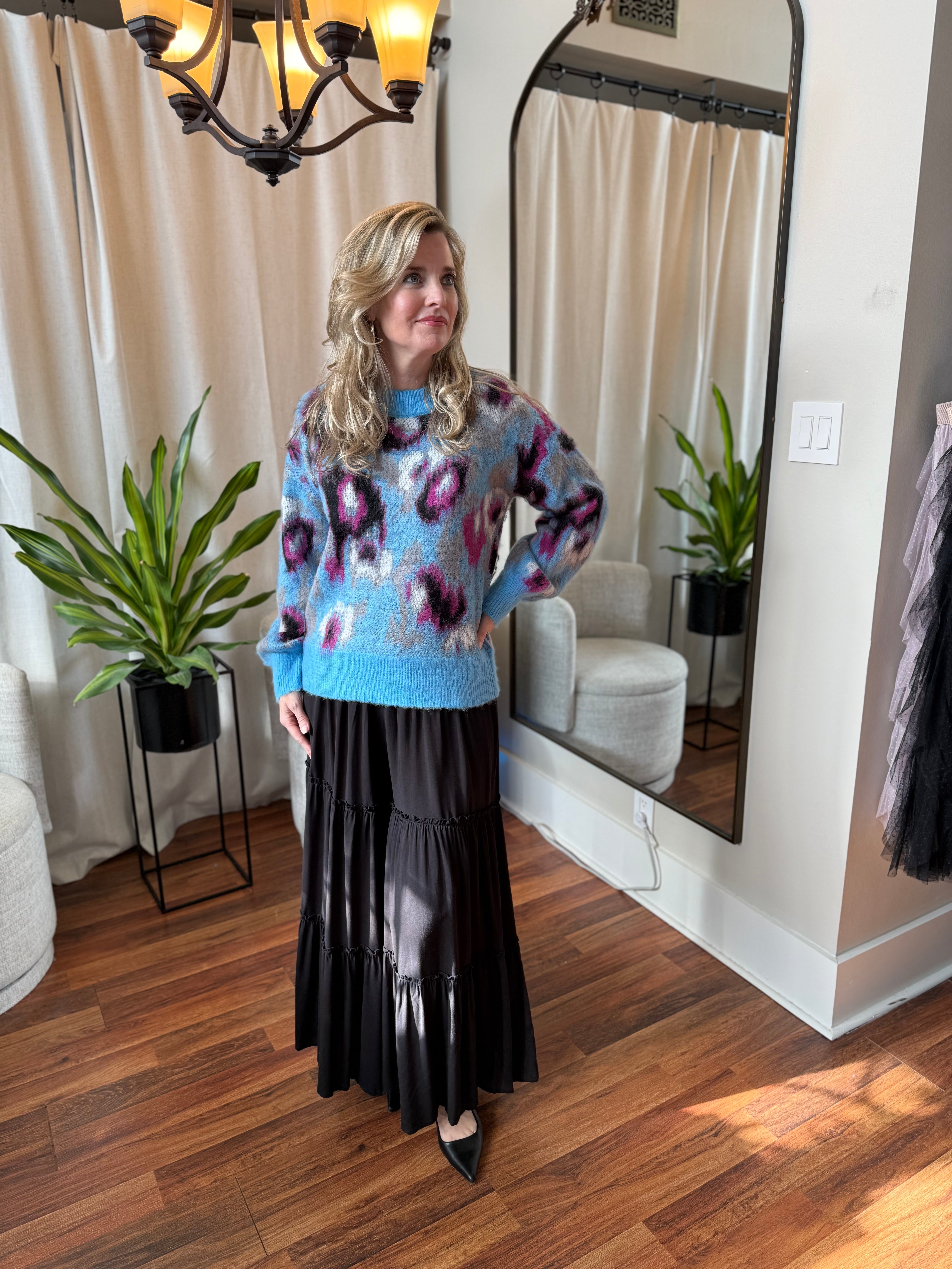 Autumn Skies Tiered Palazzo Pants