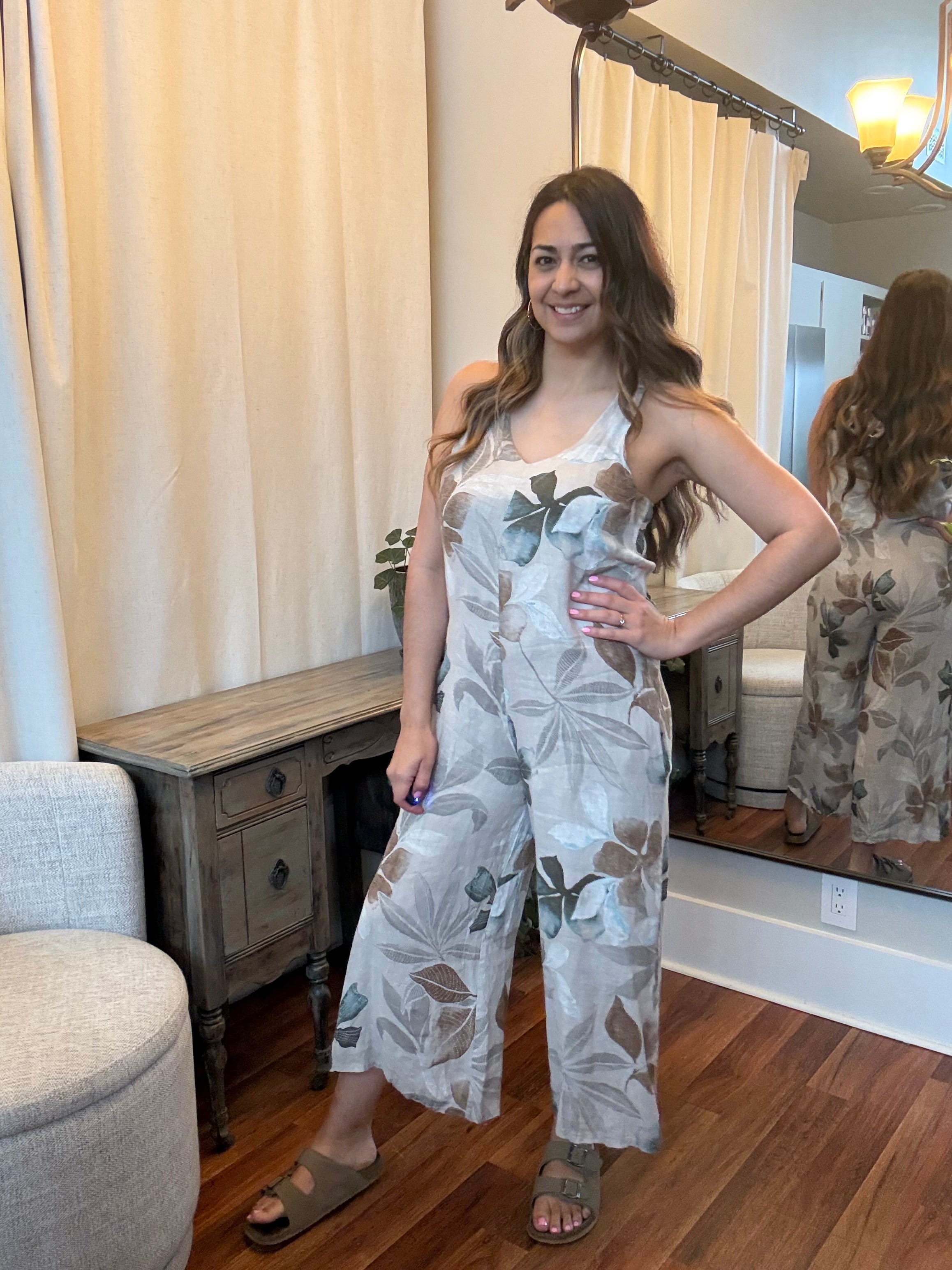 The Tuscany Linen Romper