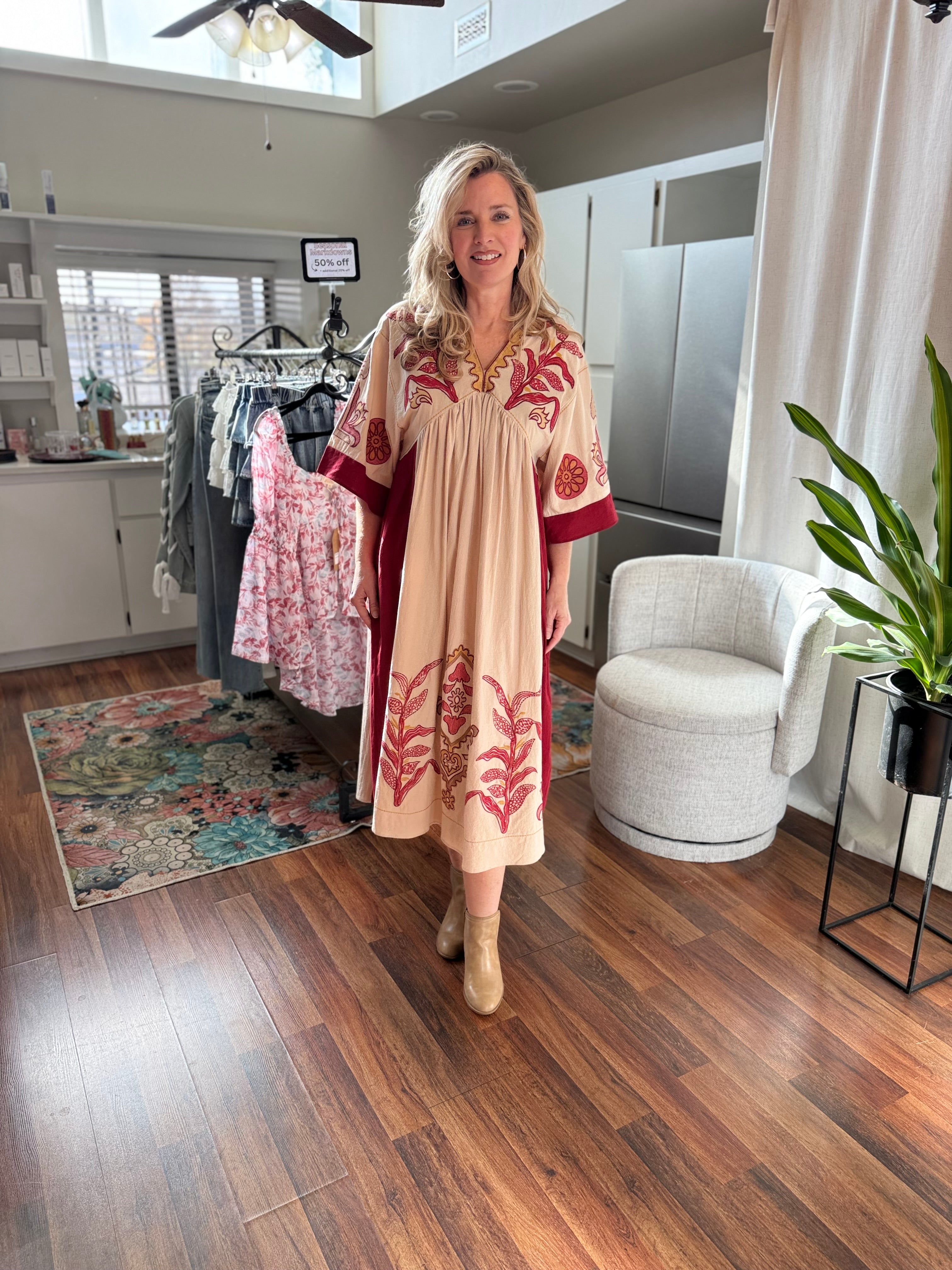 Boho Cowgirl Maxi Dress