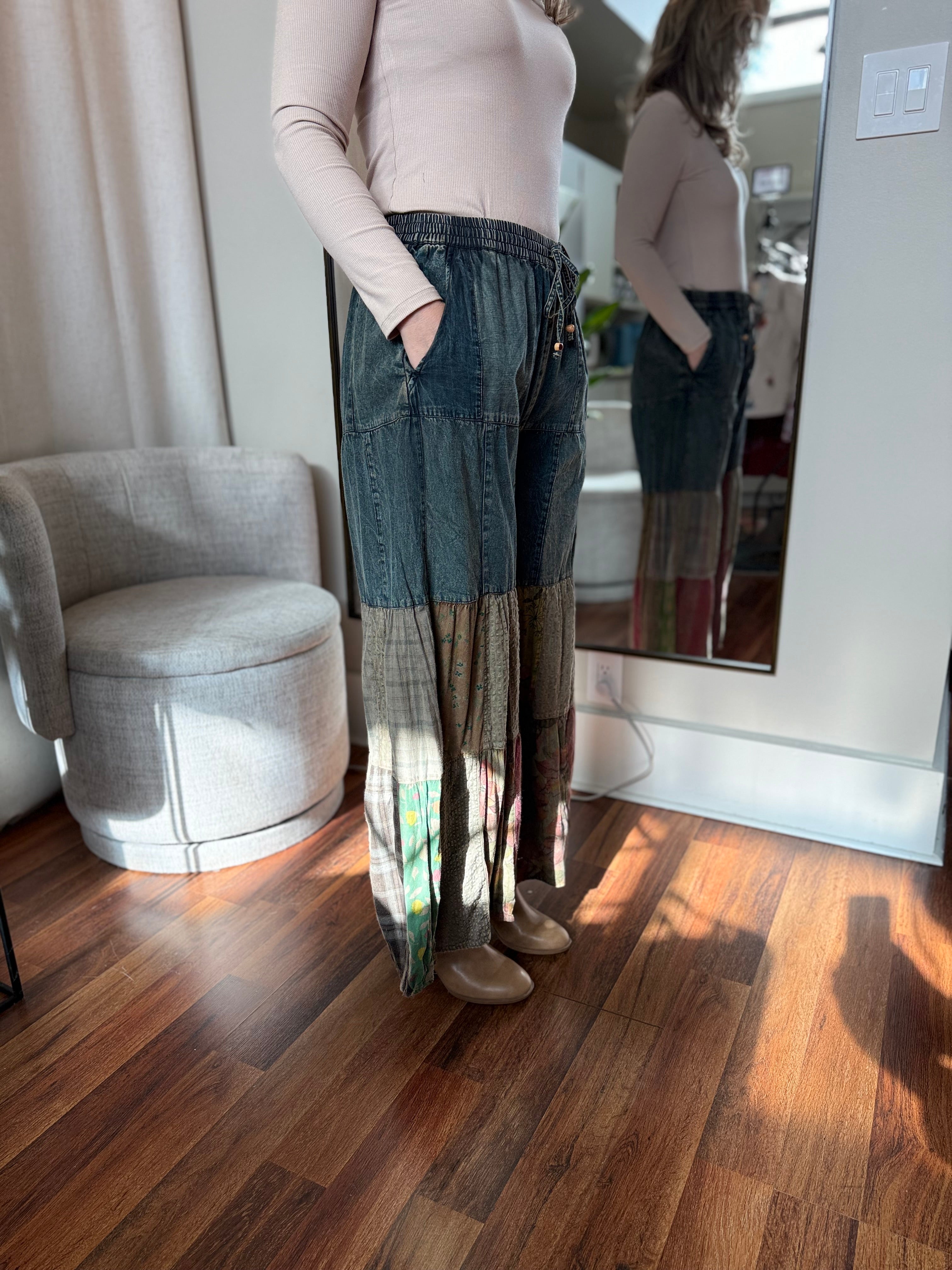 Wild Meadow Patchwork Denim Pants