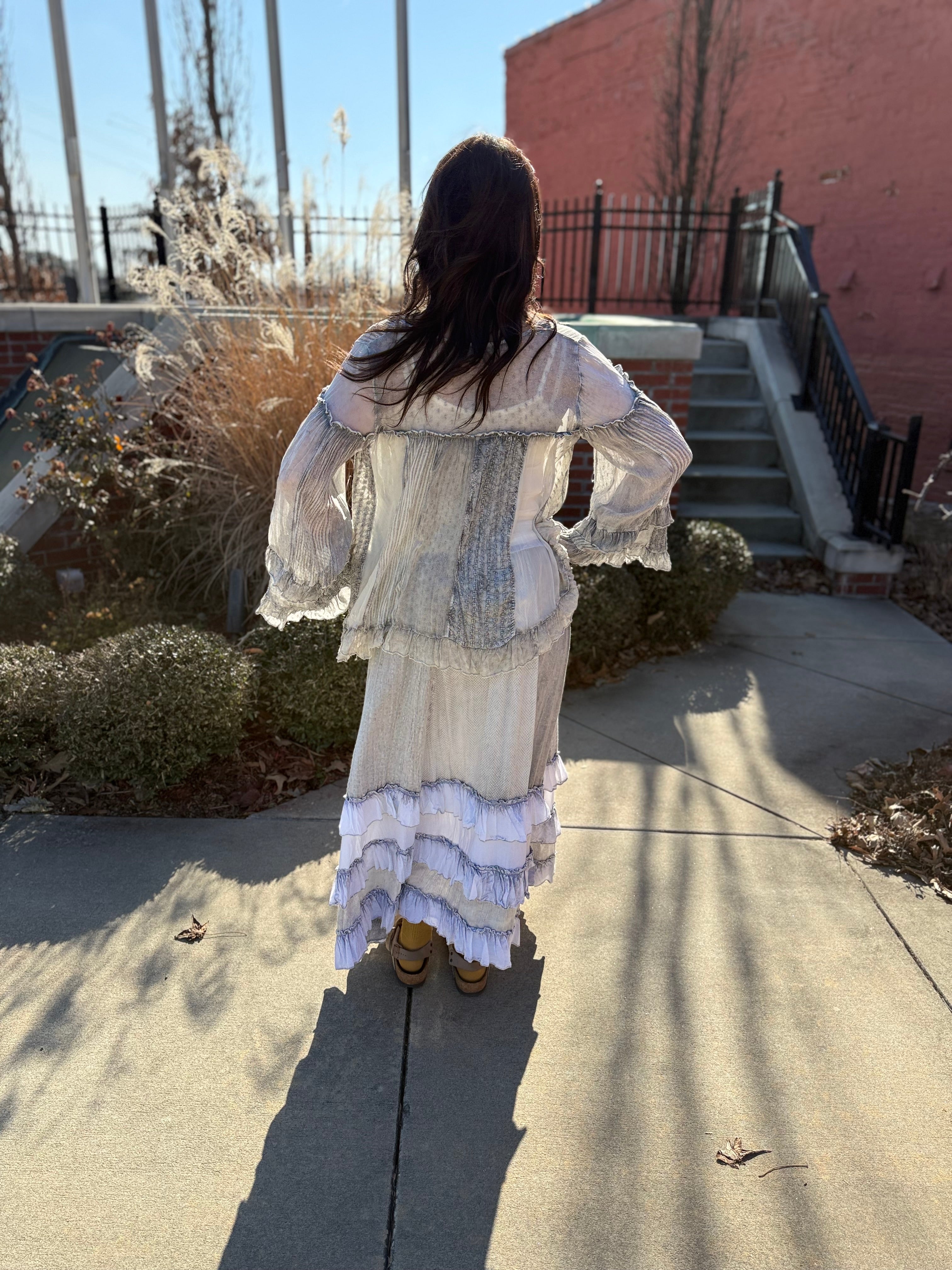 The Reverie Sheer Ruffled Blouse