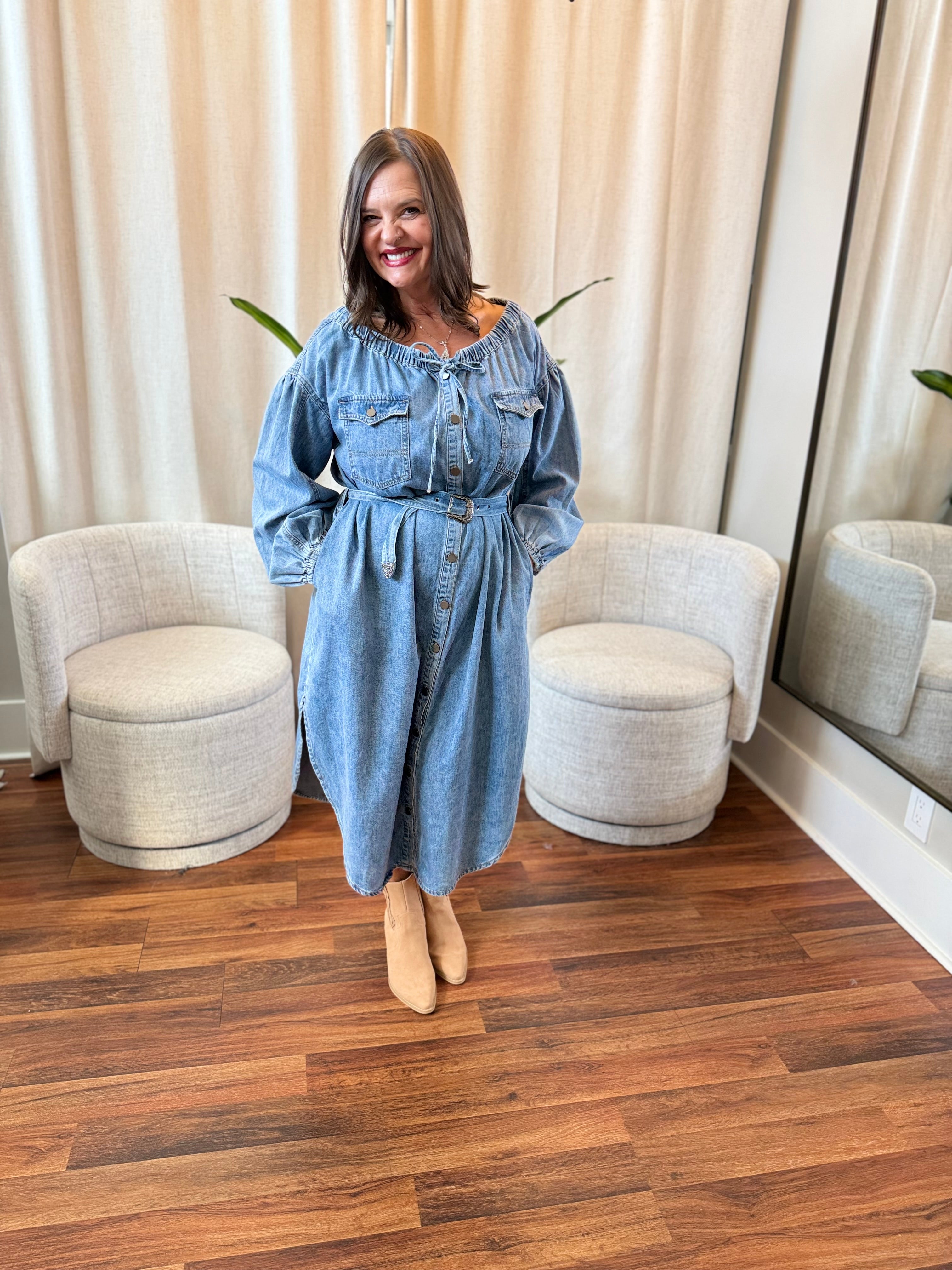 Cowgirl Charm Denim Dress