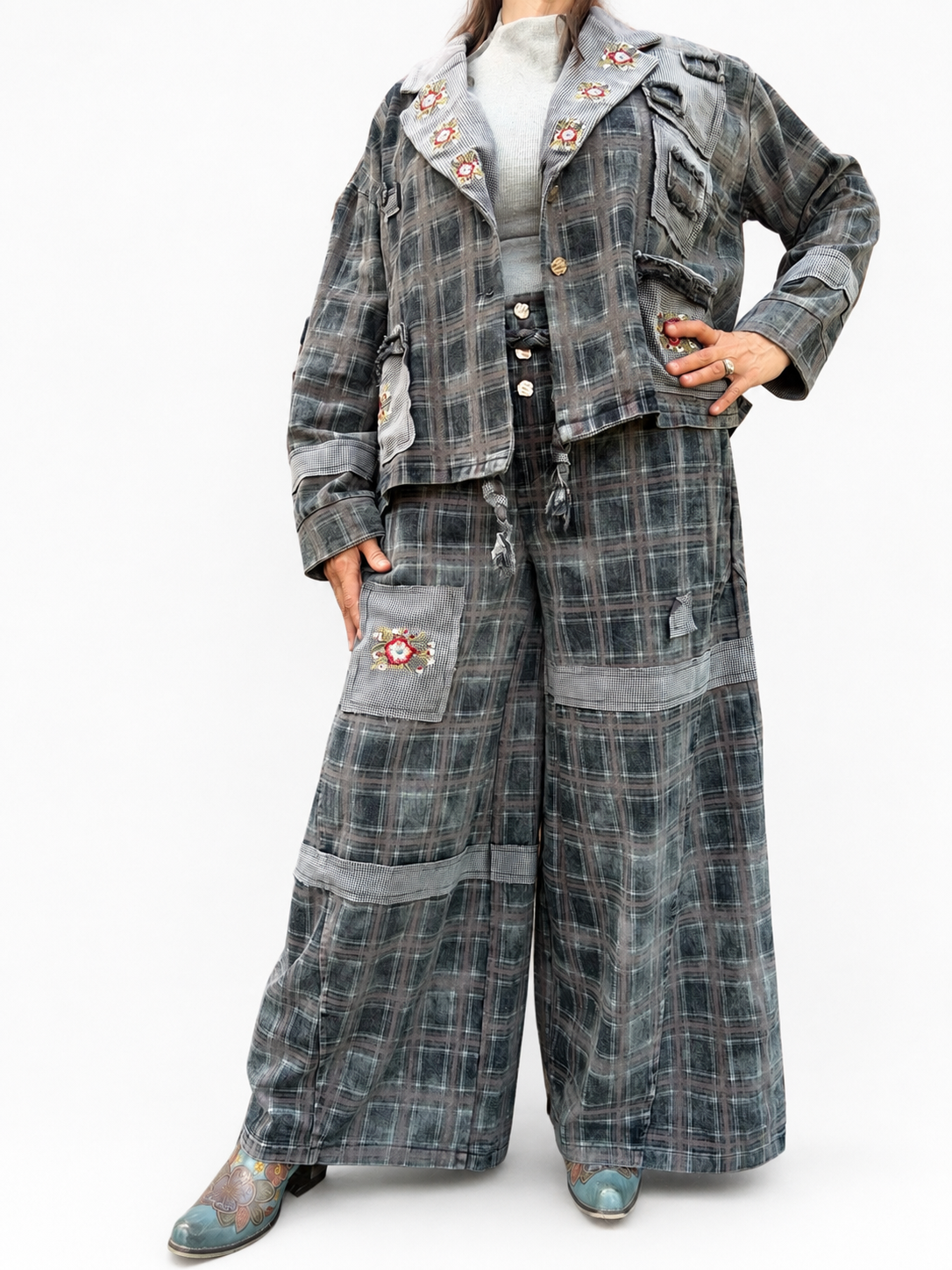 The Celestine Jacket — Black Plaid