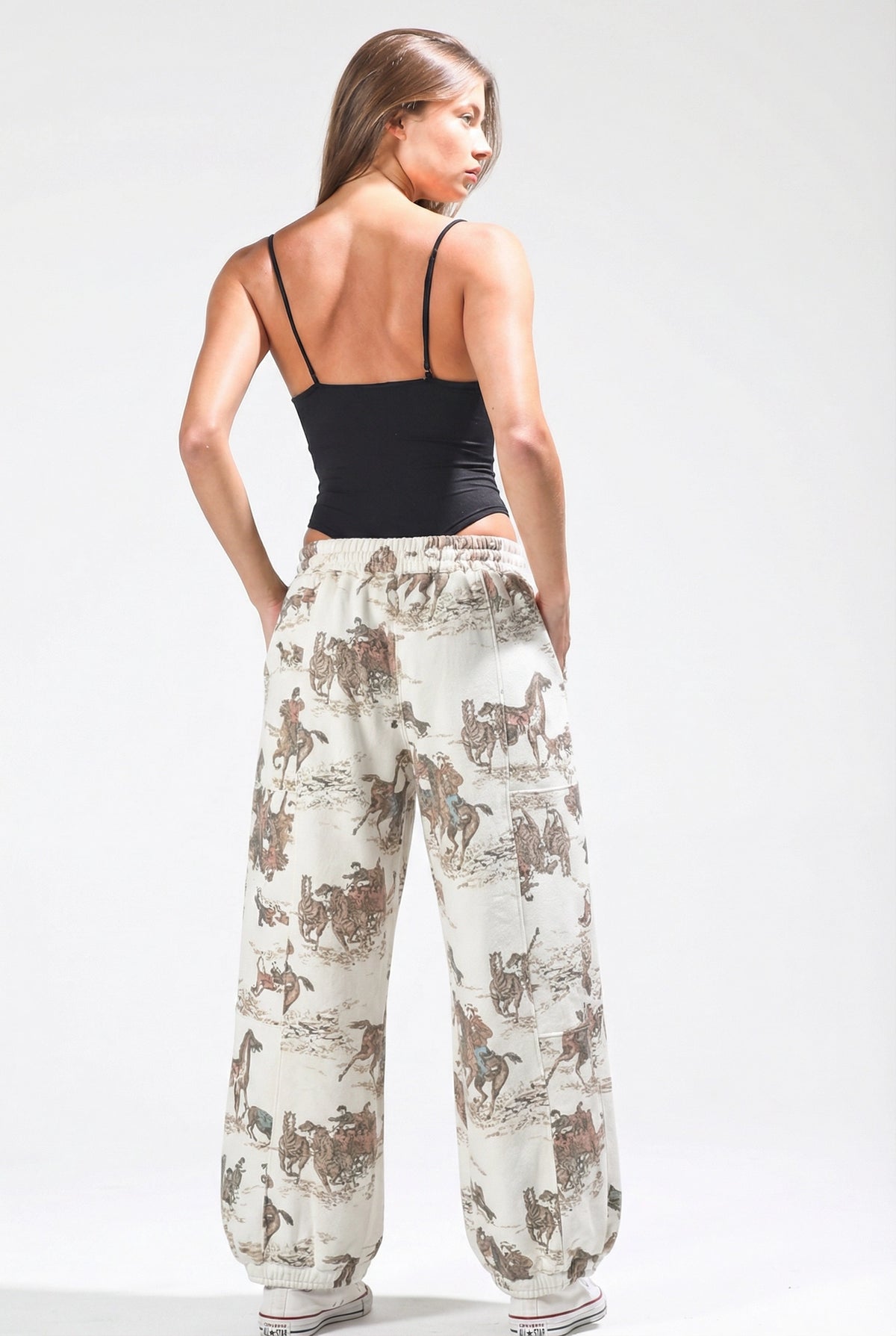 Horse Print Sweat Pants