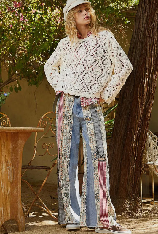 Boho Relaxed Patchwork Jeans