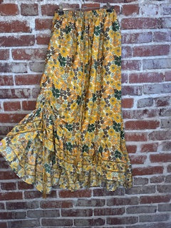 Hippie Boho Cinch Maxi Skirt