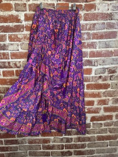 Hippie Boho Cinch Maxi Skirt