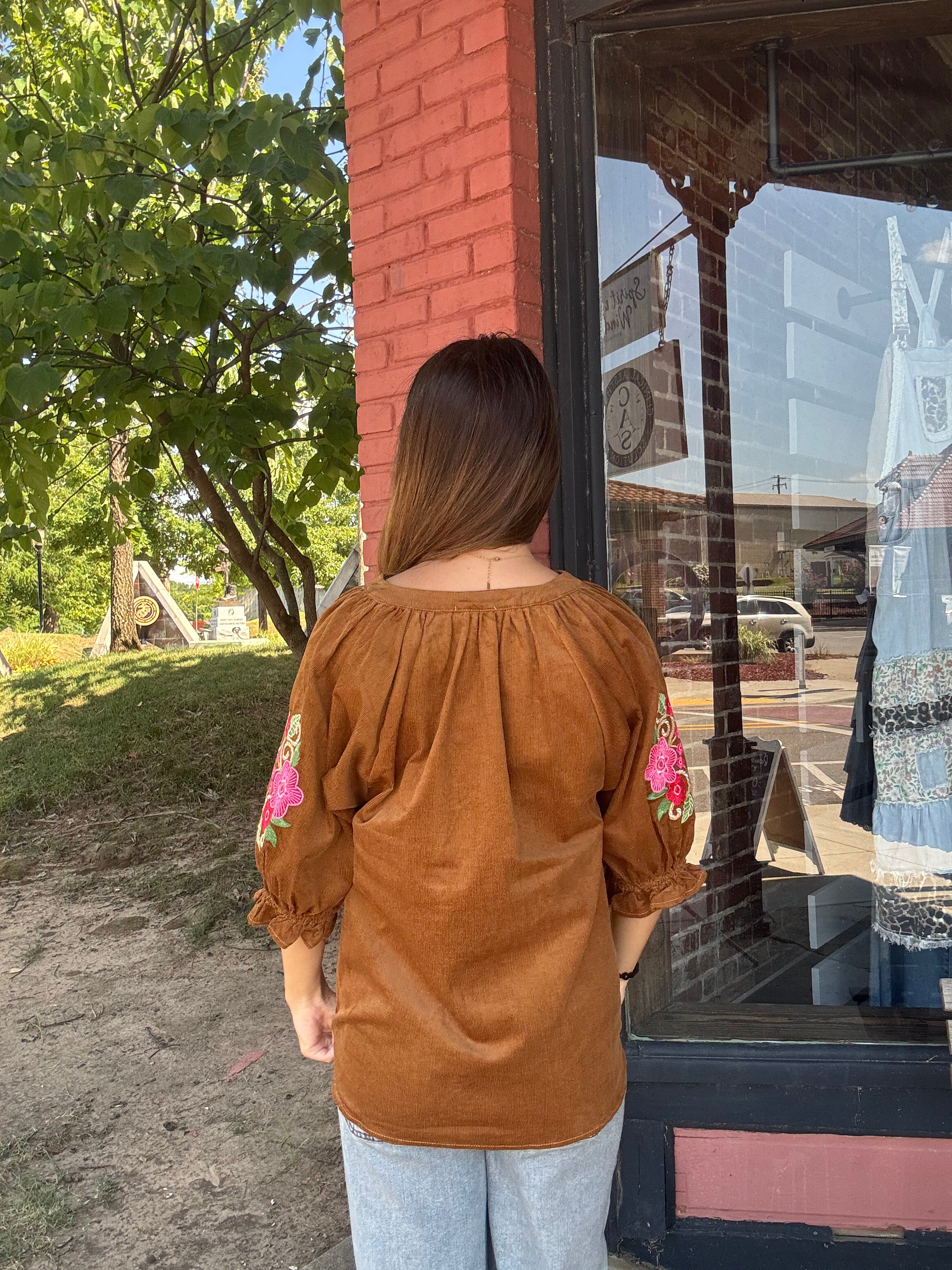 Harvest Bloom Corduroy Top