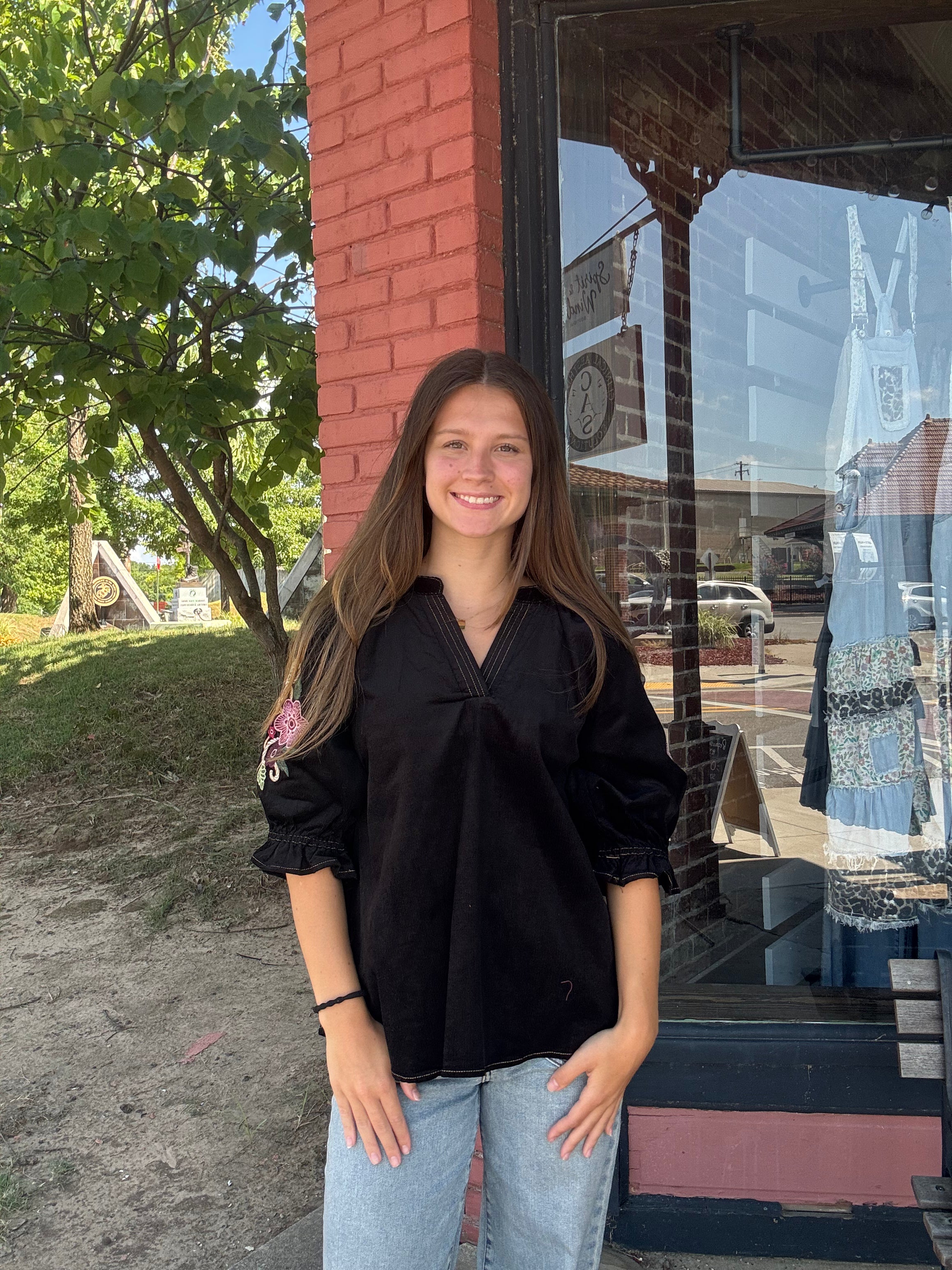 Harvest Bloom Corduroy Top
