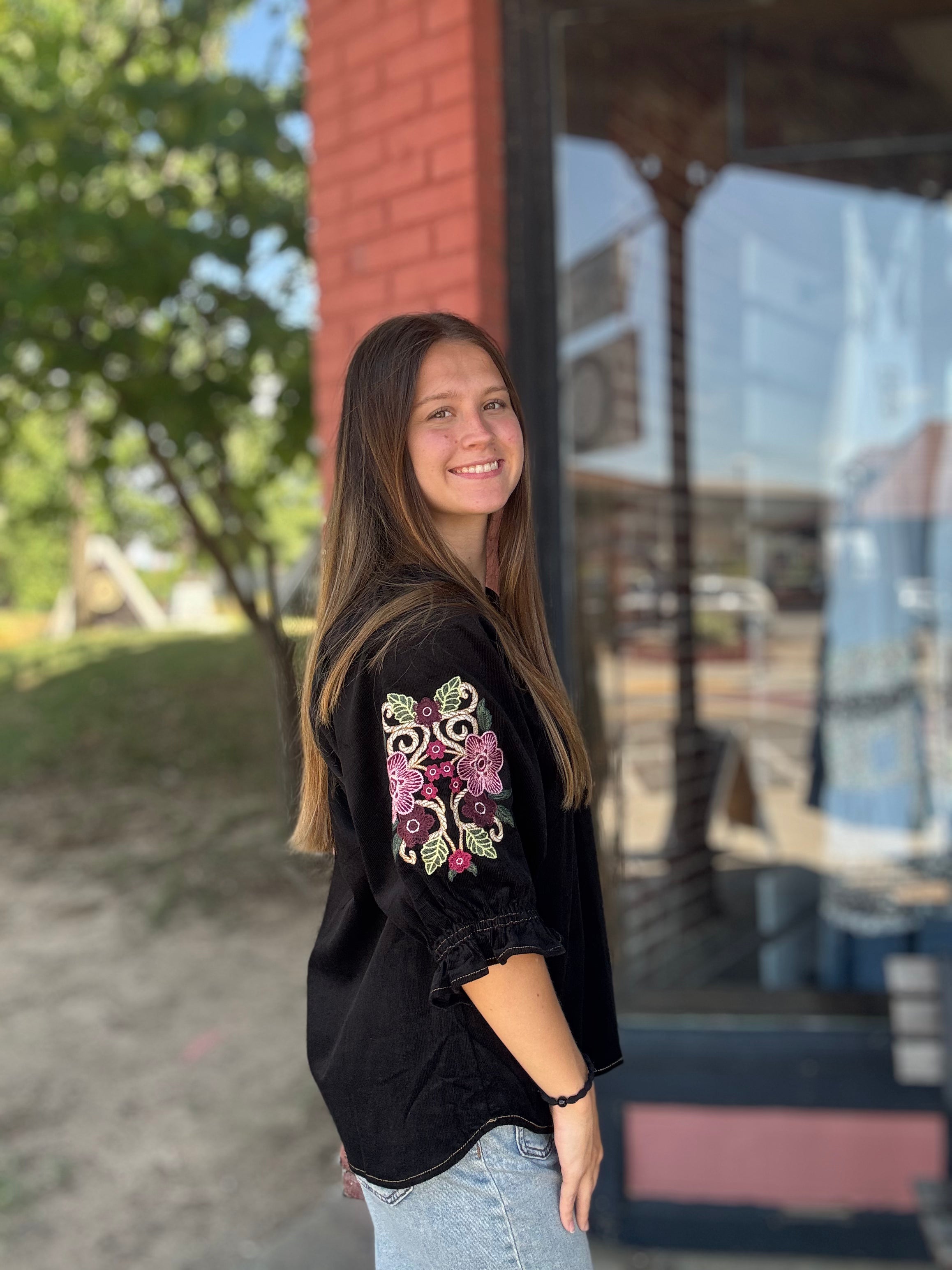 Harvest Bloom Corduroy Top