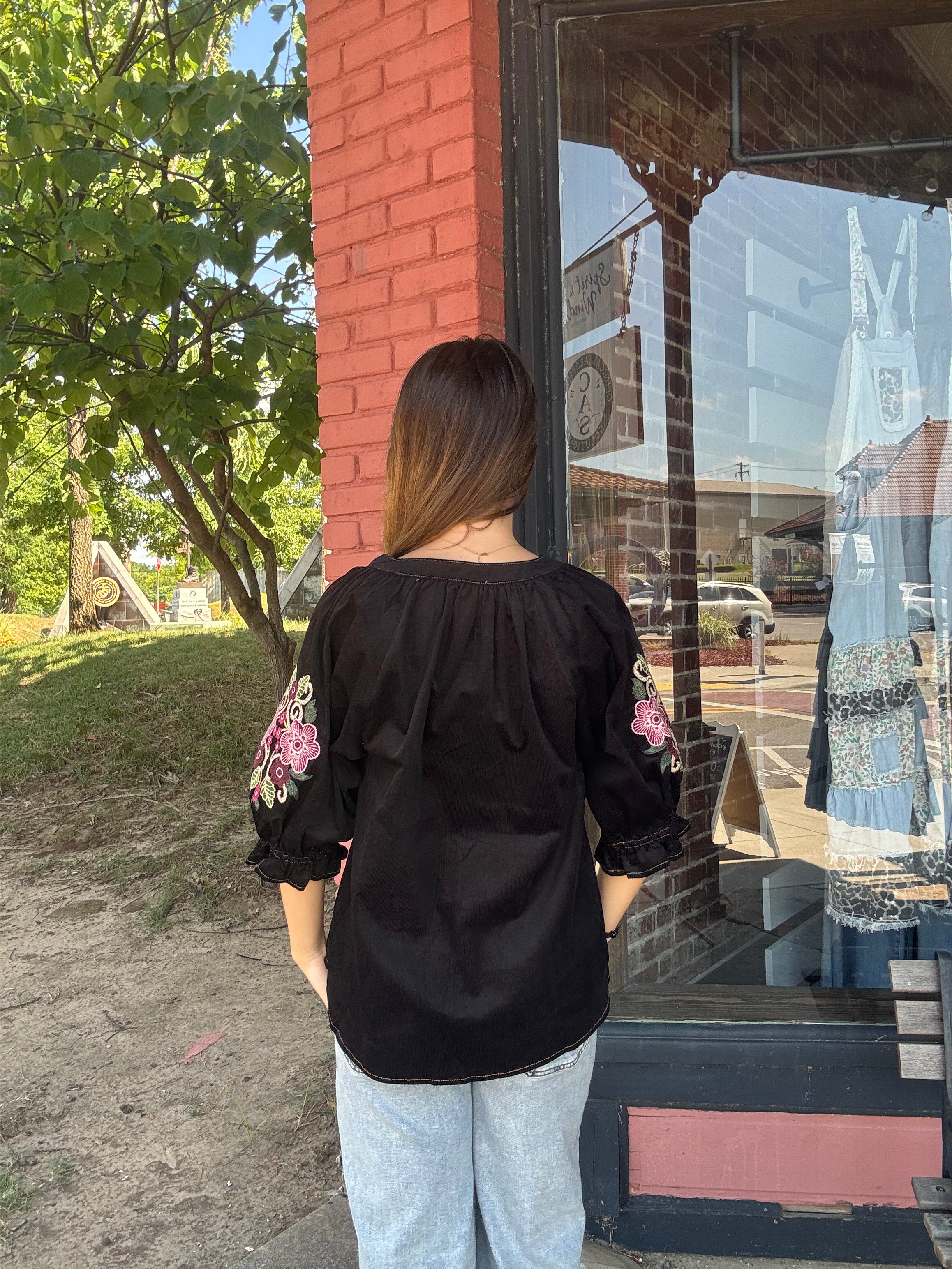 Harvest Bloom Corduroy Top