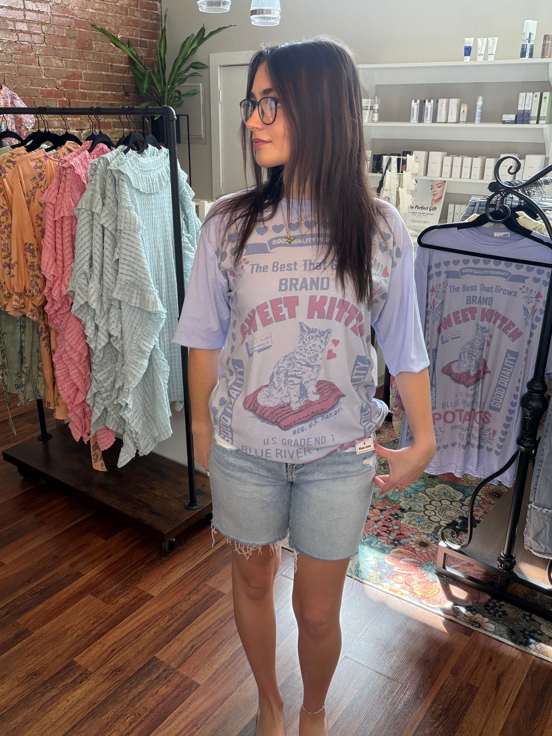 Sweet Kitten Oversized Tee