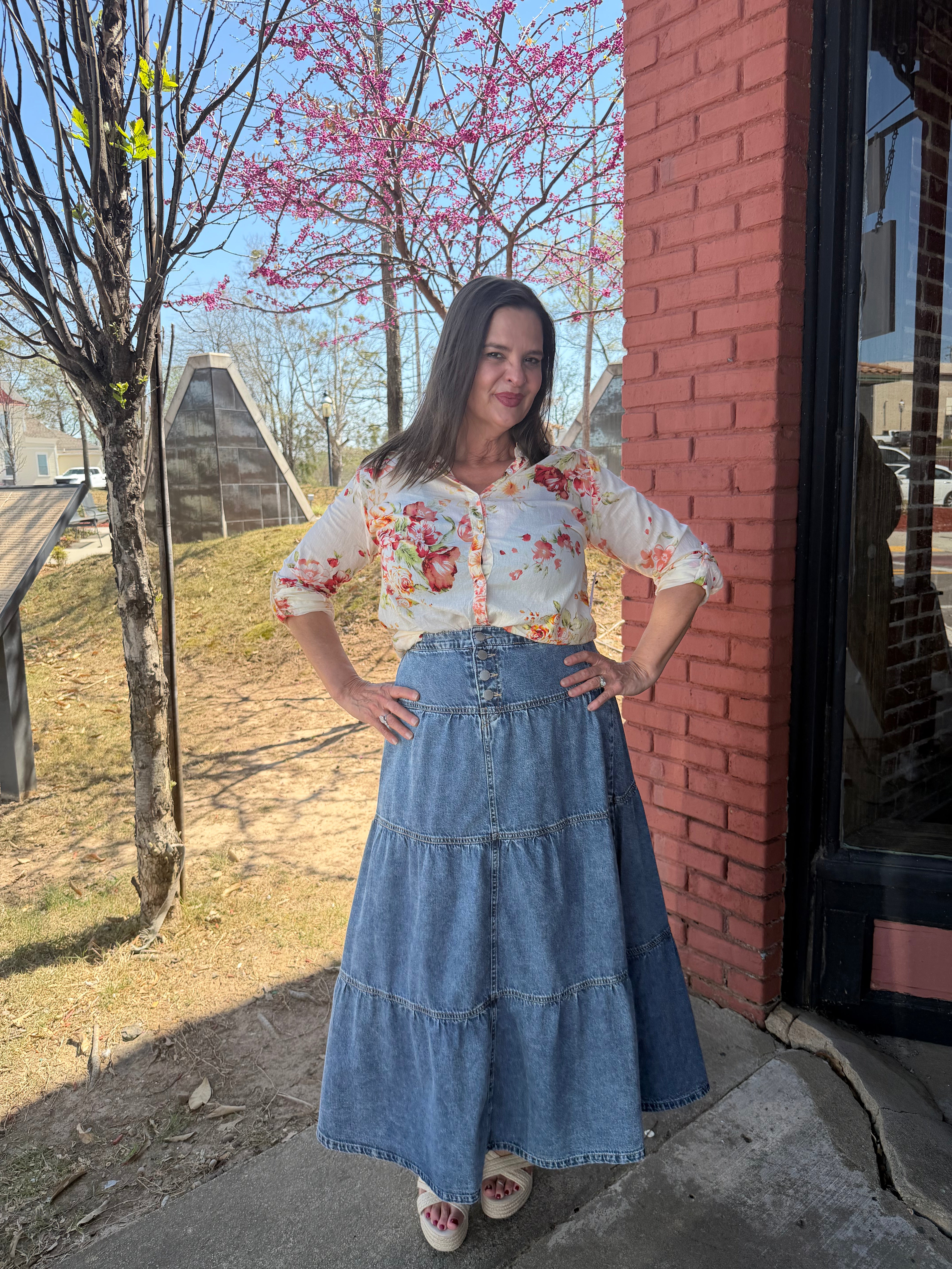 The Ophelia Top — artisan-inspired button-down top by The Nu Vintage