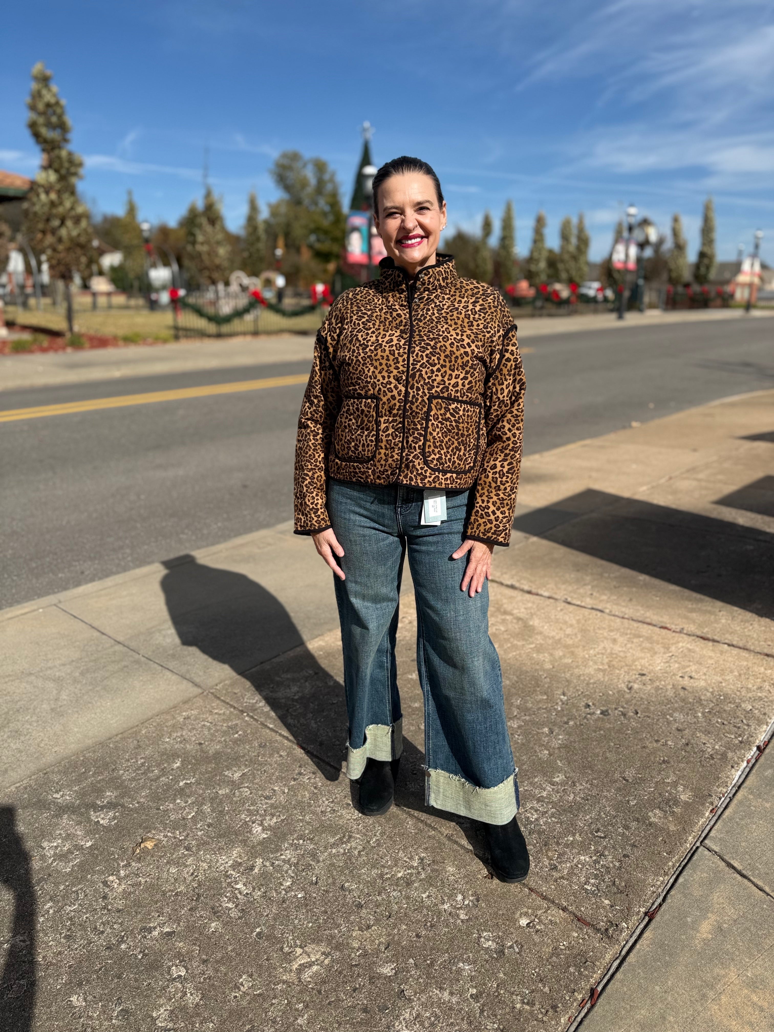 Lila Quilted Leopard Jacket