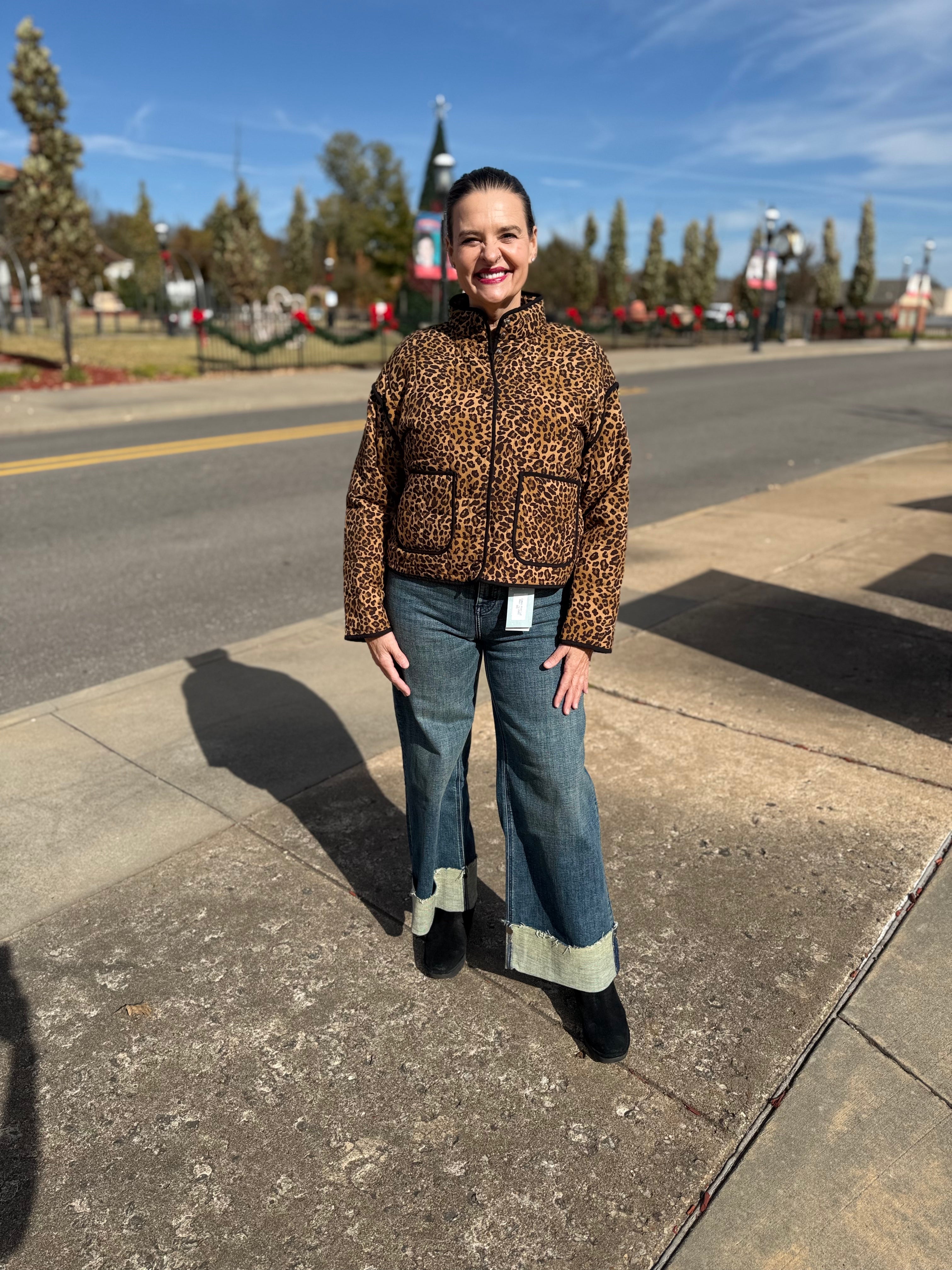 Lila Quilted Leopard Jacket