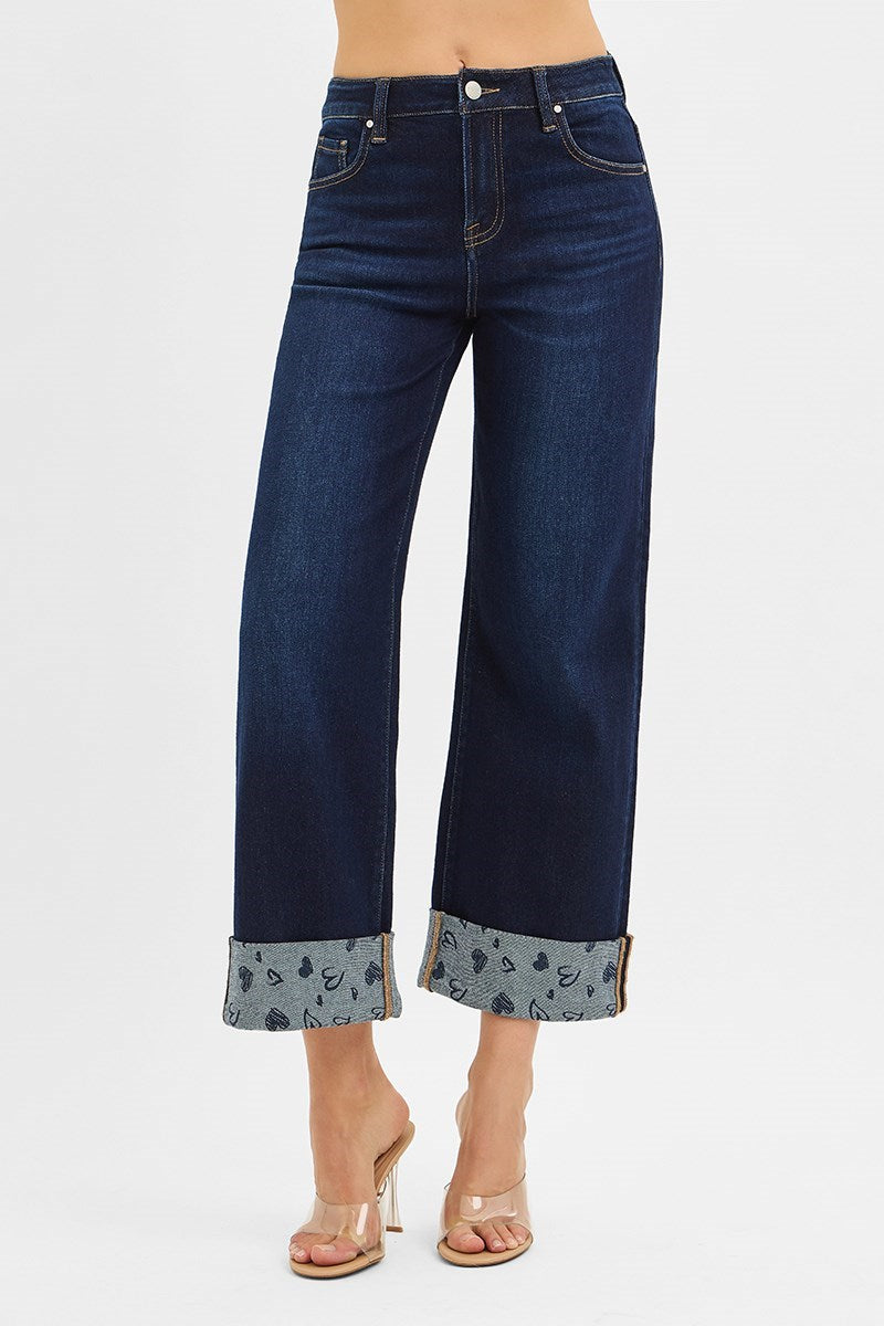 Willa Slouchy Printed Cuff Jean PLUS