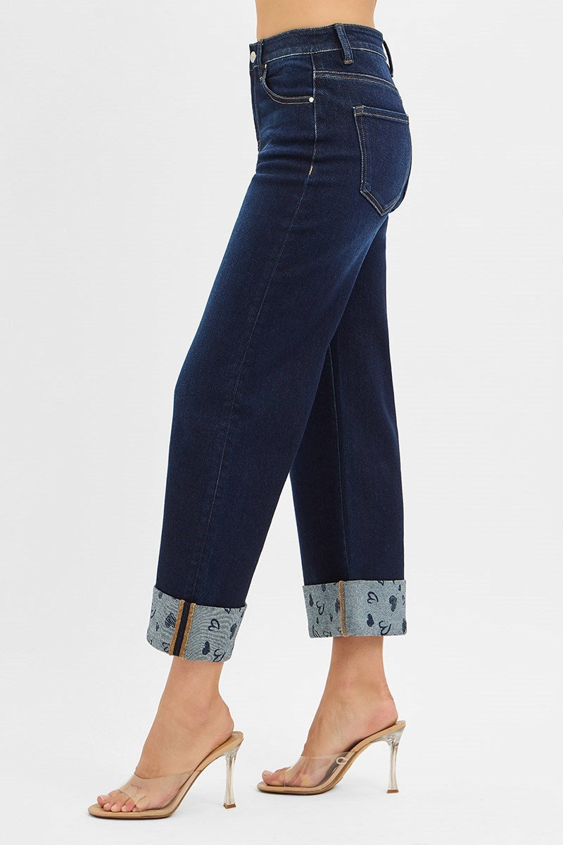 Willa Slouchy Printed Cuff Jean PLUS