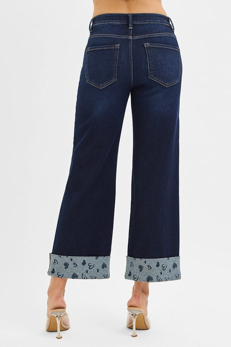 Willa Slouchy Printed Cuff Jean PLUS