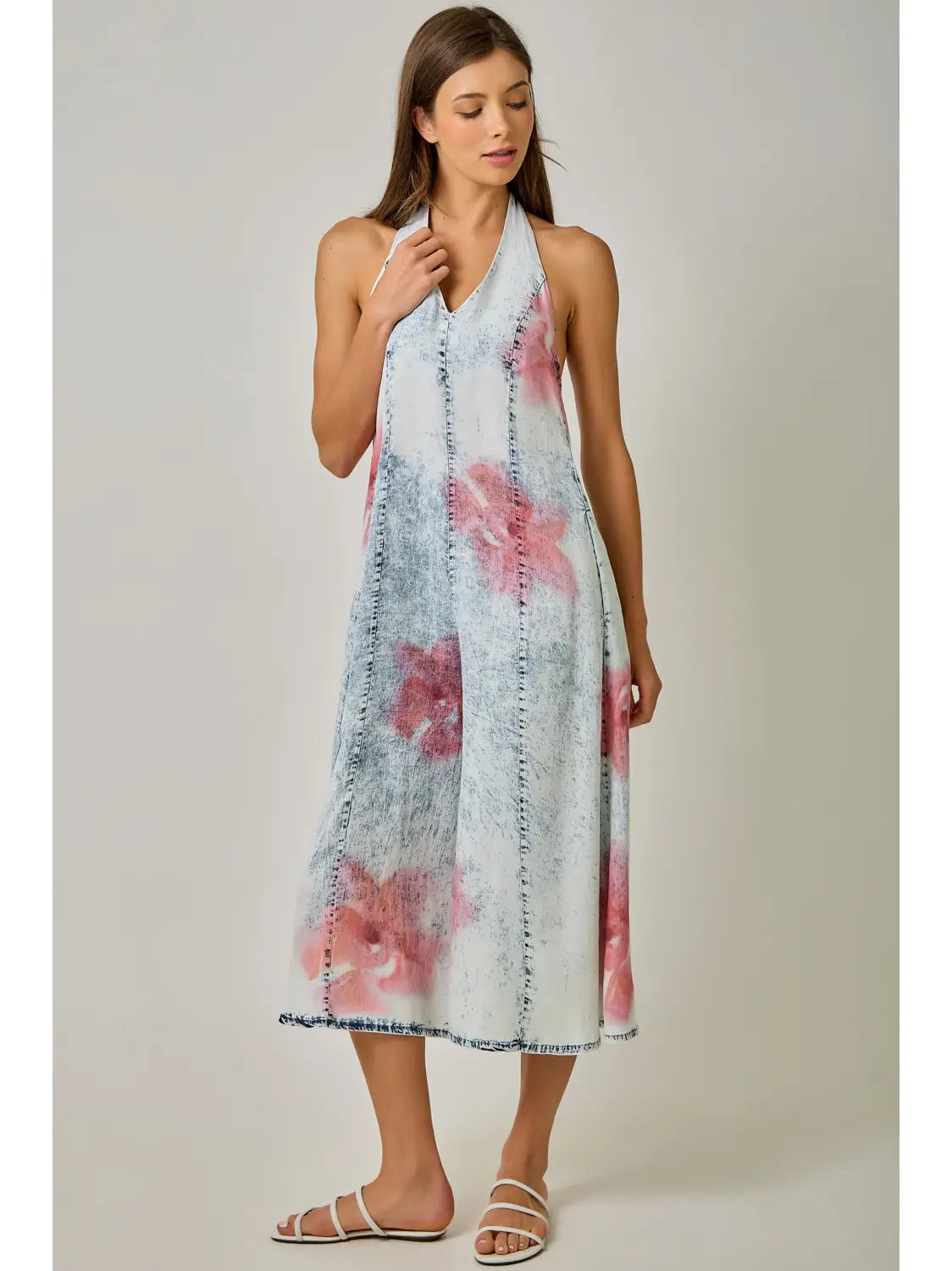 Pink Painted Sky Culotte Jumpsuit
