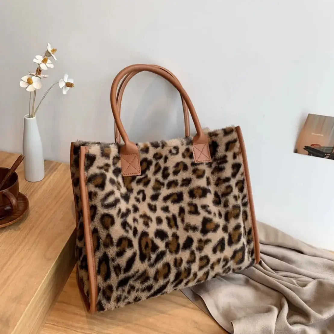 Plush Print Tote Bag