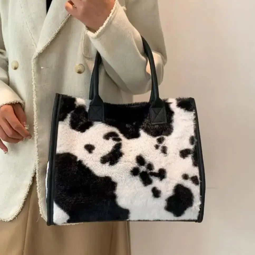 Plush Print Tote Bag