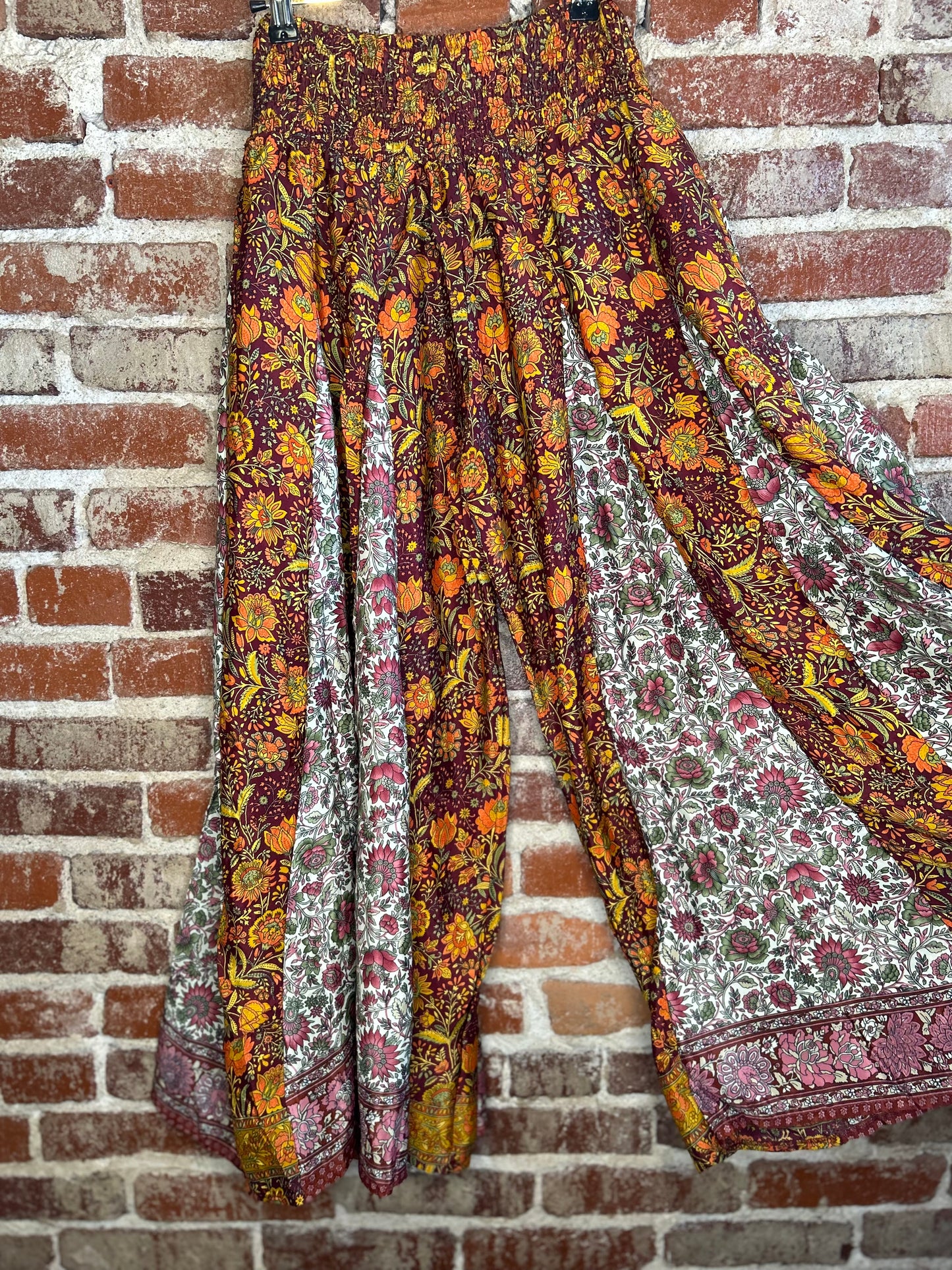 Hippie Wide Leg Silk Trousers