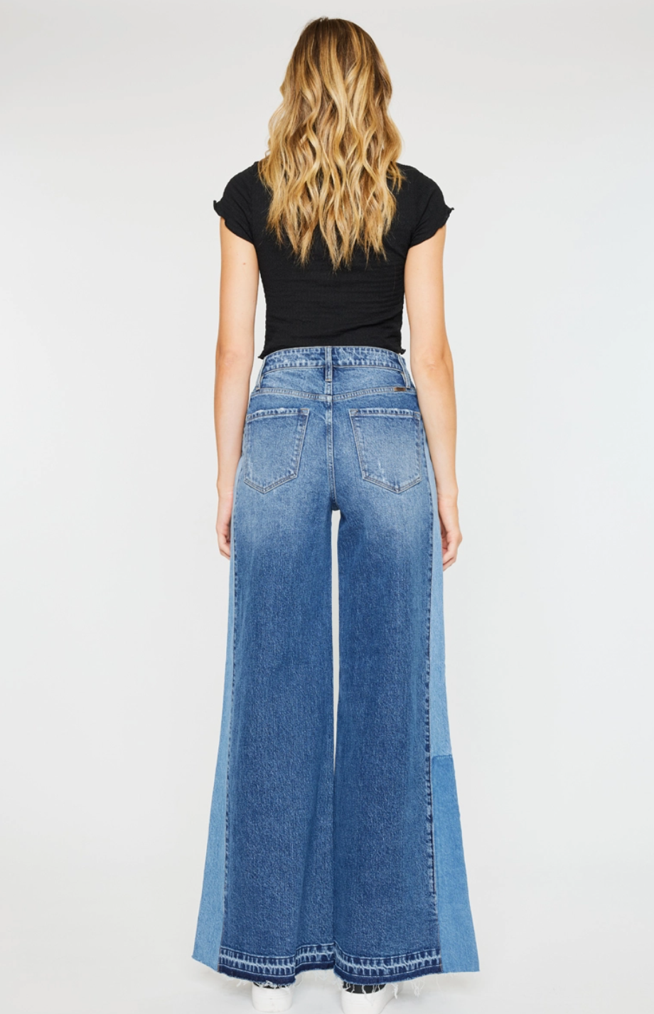 Wide Leg Jeans- Two Tone