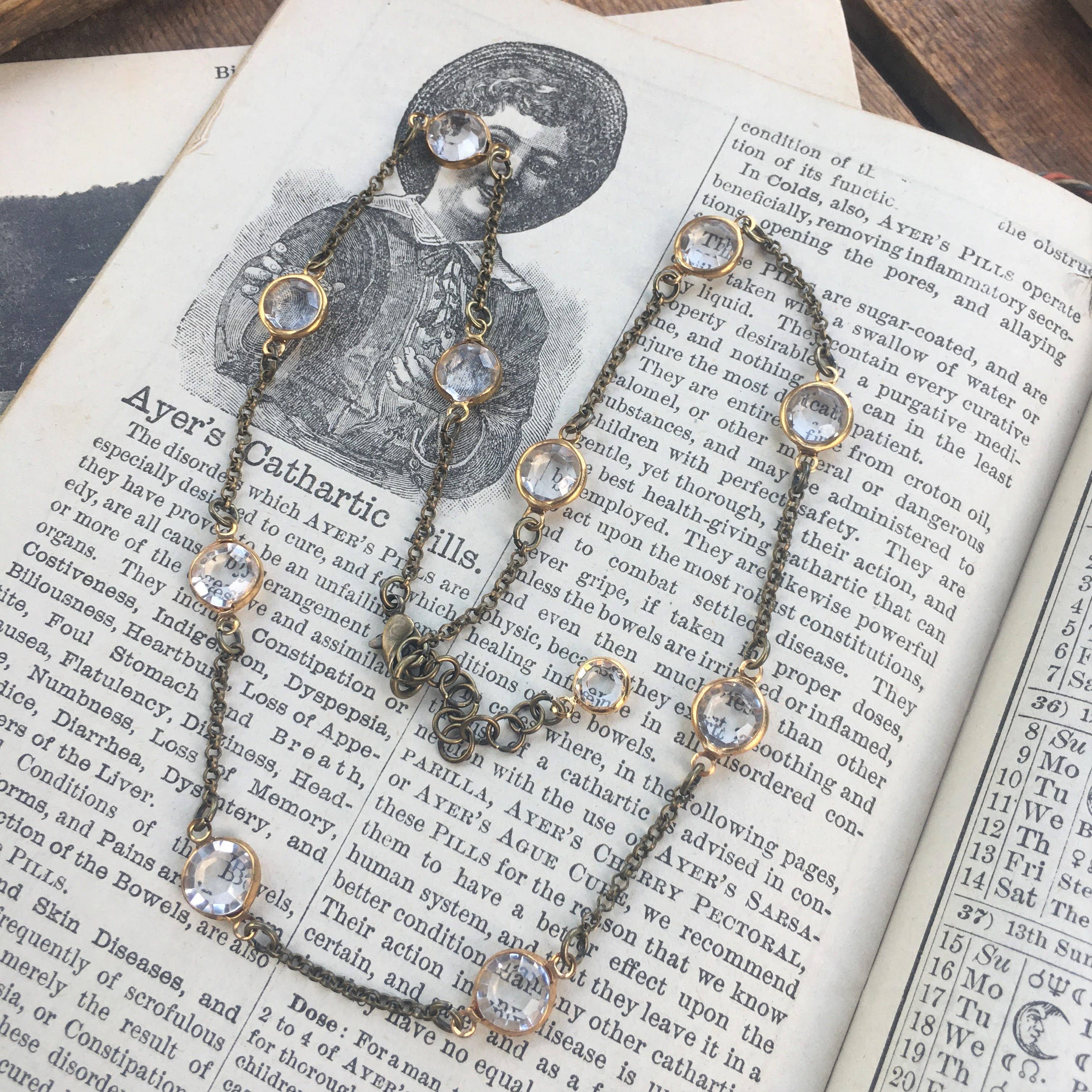 Crystal & Gold Bead Necklace