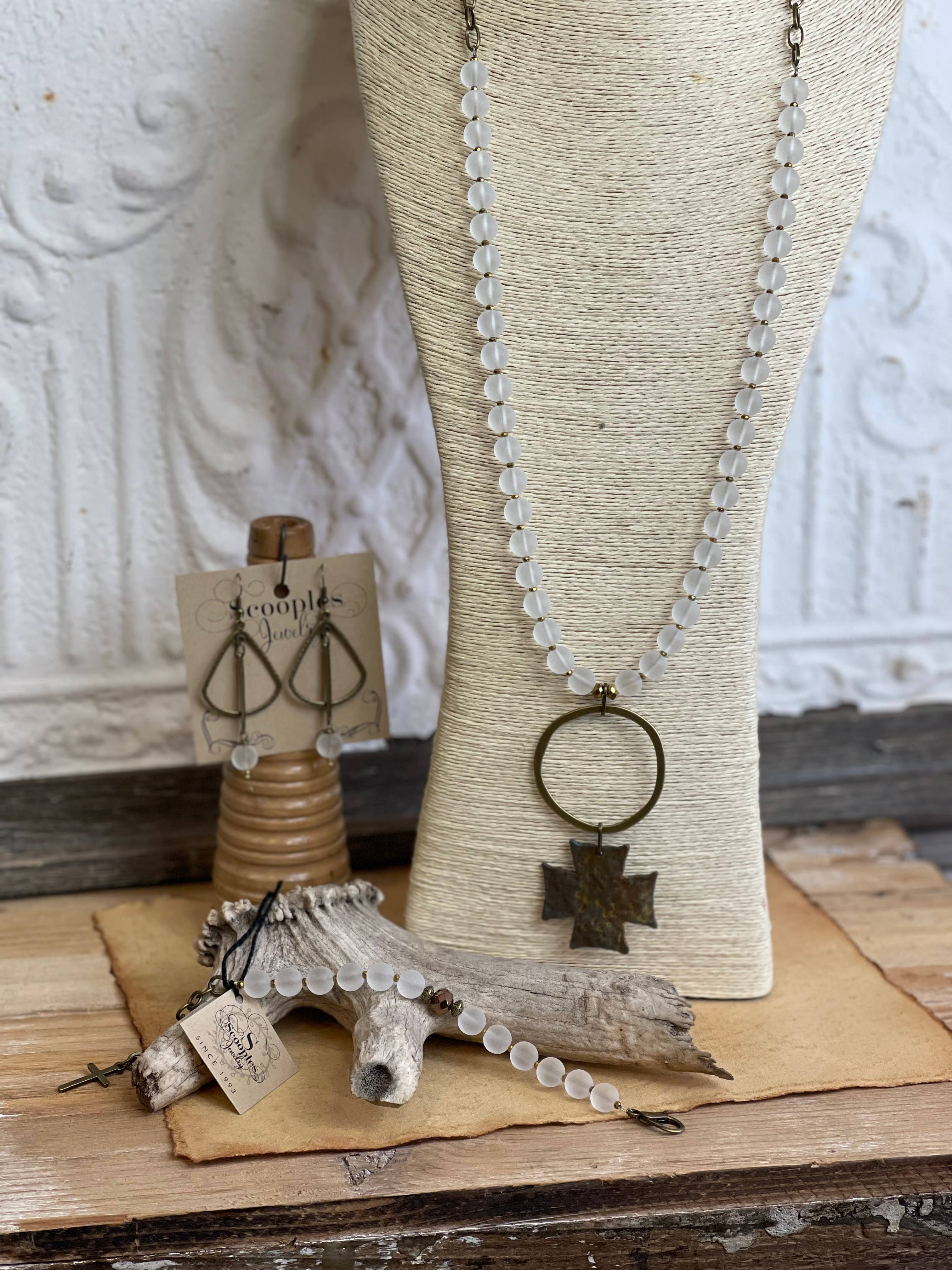 Frosted Cross - Bracelet