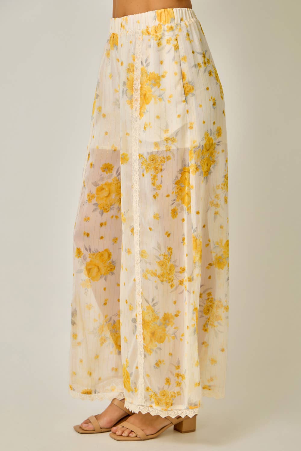 The Golden Rose Lace Palazzo Pants