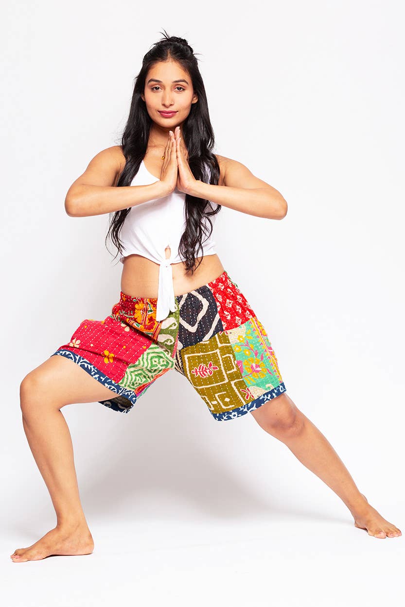 Kantha Patchwork Shorts