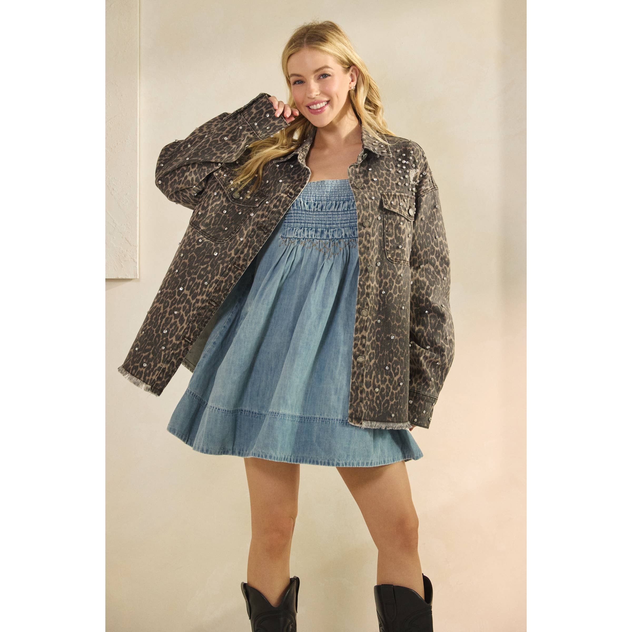 Wild Sparkle Leopard Jacket