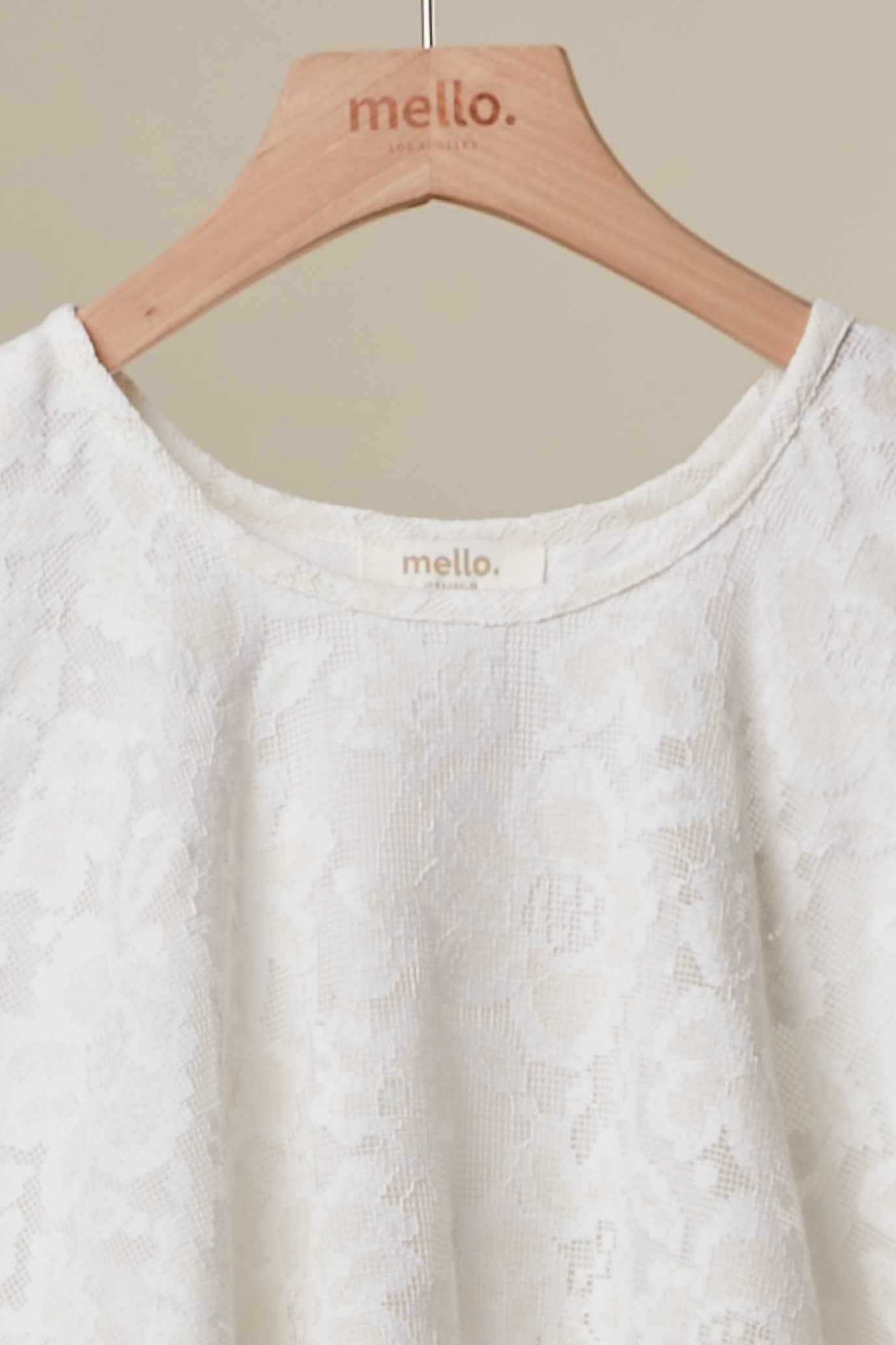 High-low lace tunic back view - romantic layered design with flattering longer back hemline