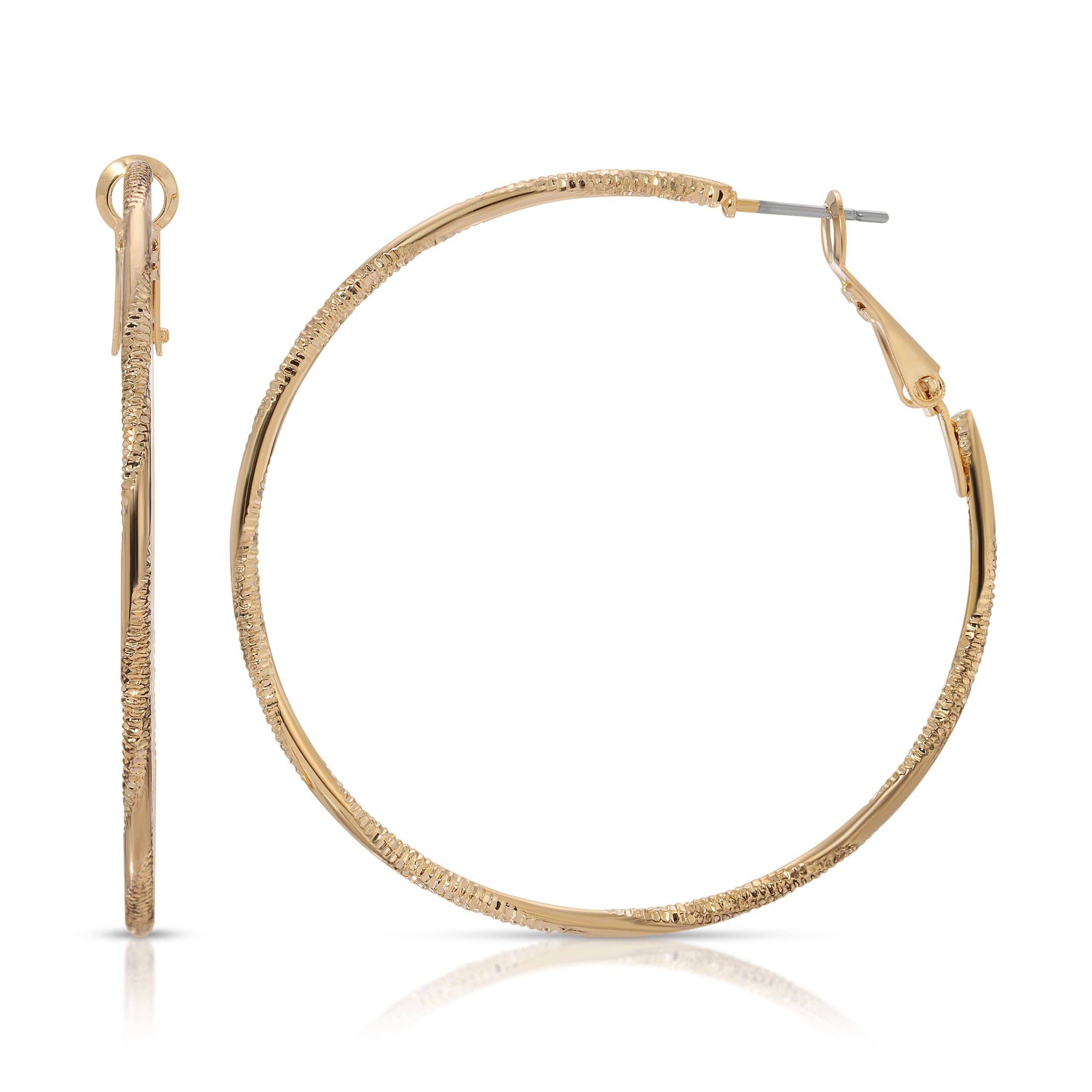 The Essential Textured Hoop Earrings
