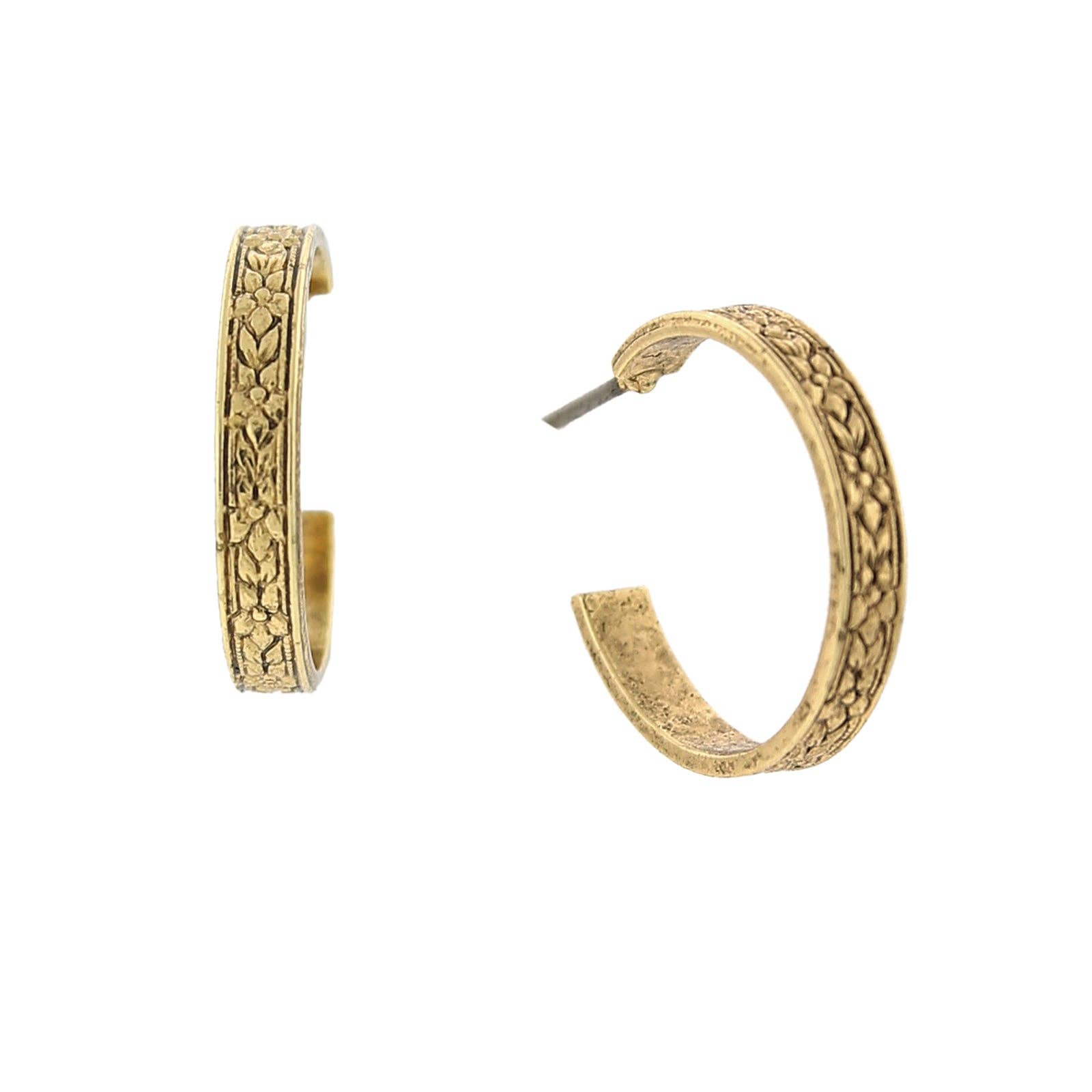 The Petite Floral Hoop Earrings