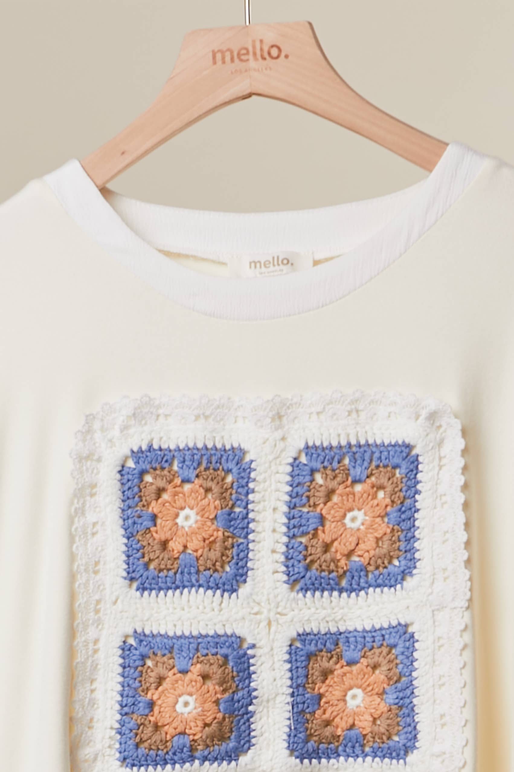 Pearl Patchwork Knit Top