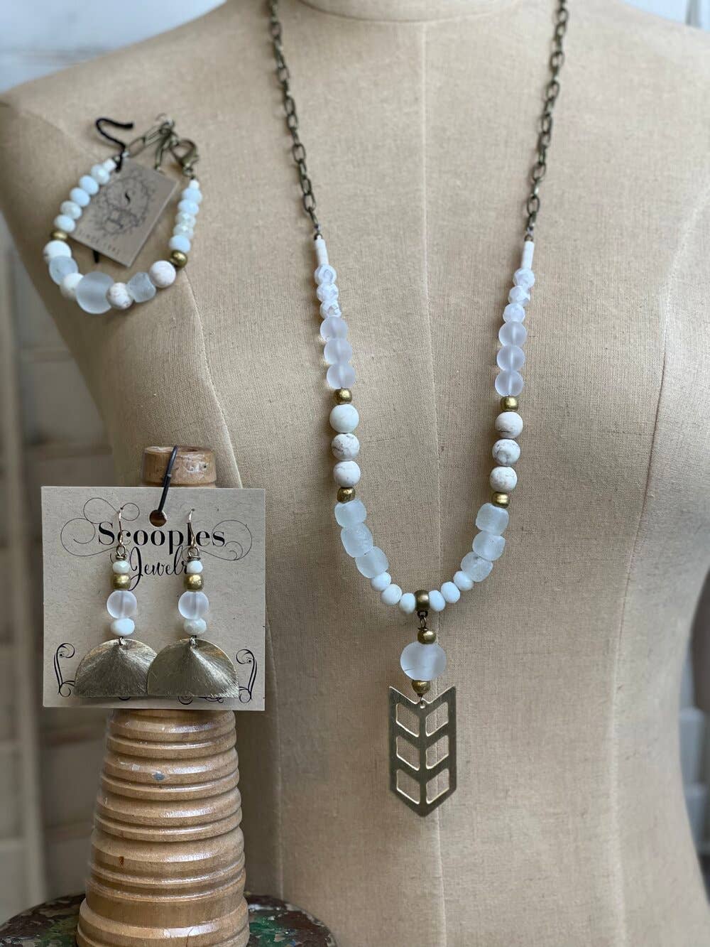 Moon Drop Statement Piece Necklace