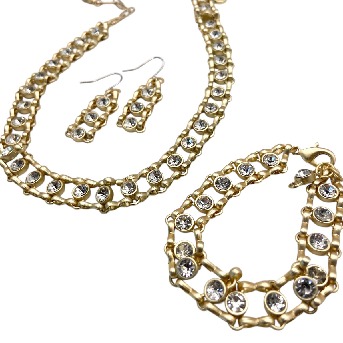 Sparkle Link Drop Earrings
