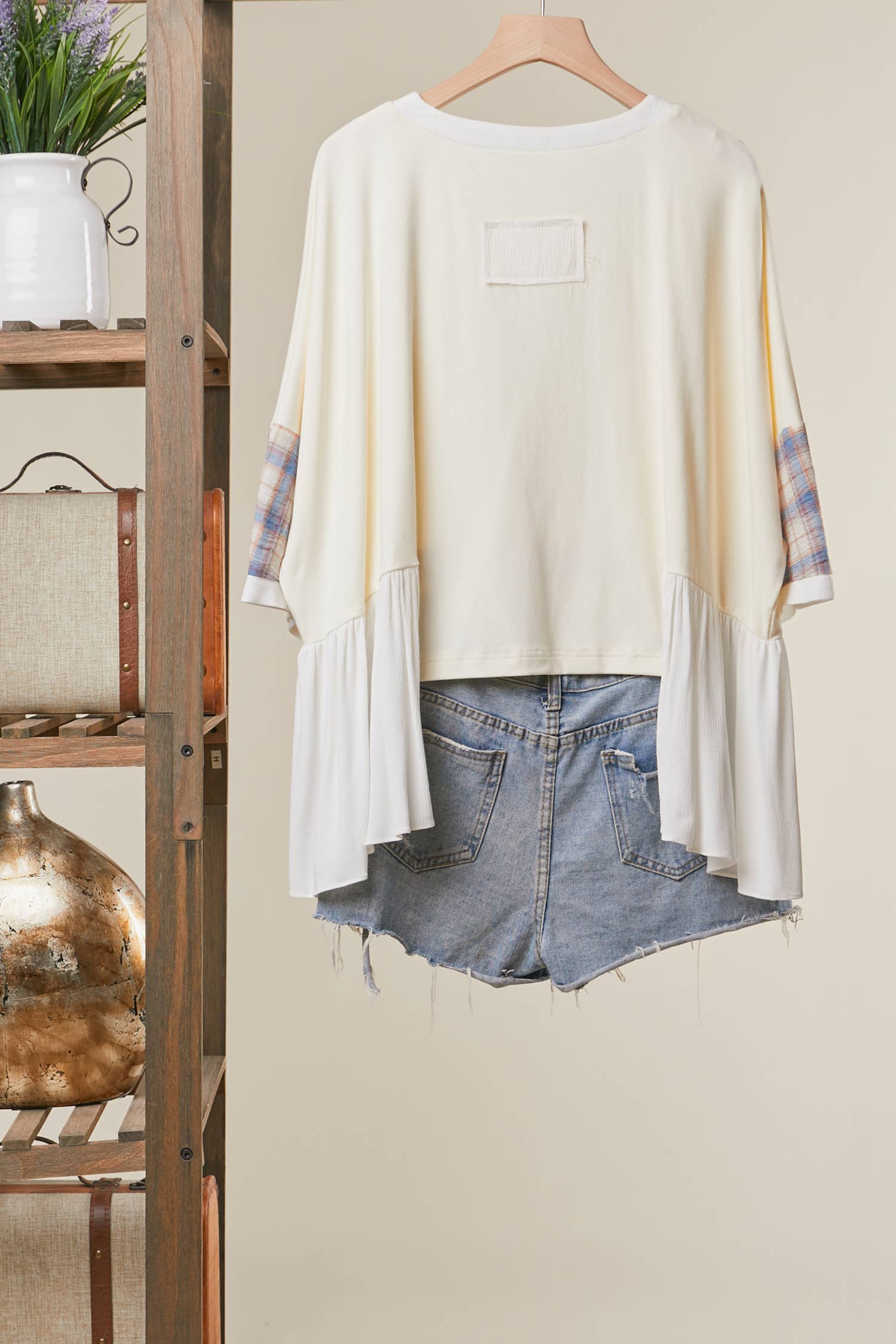 Pearl Patchwork Knit Top