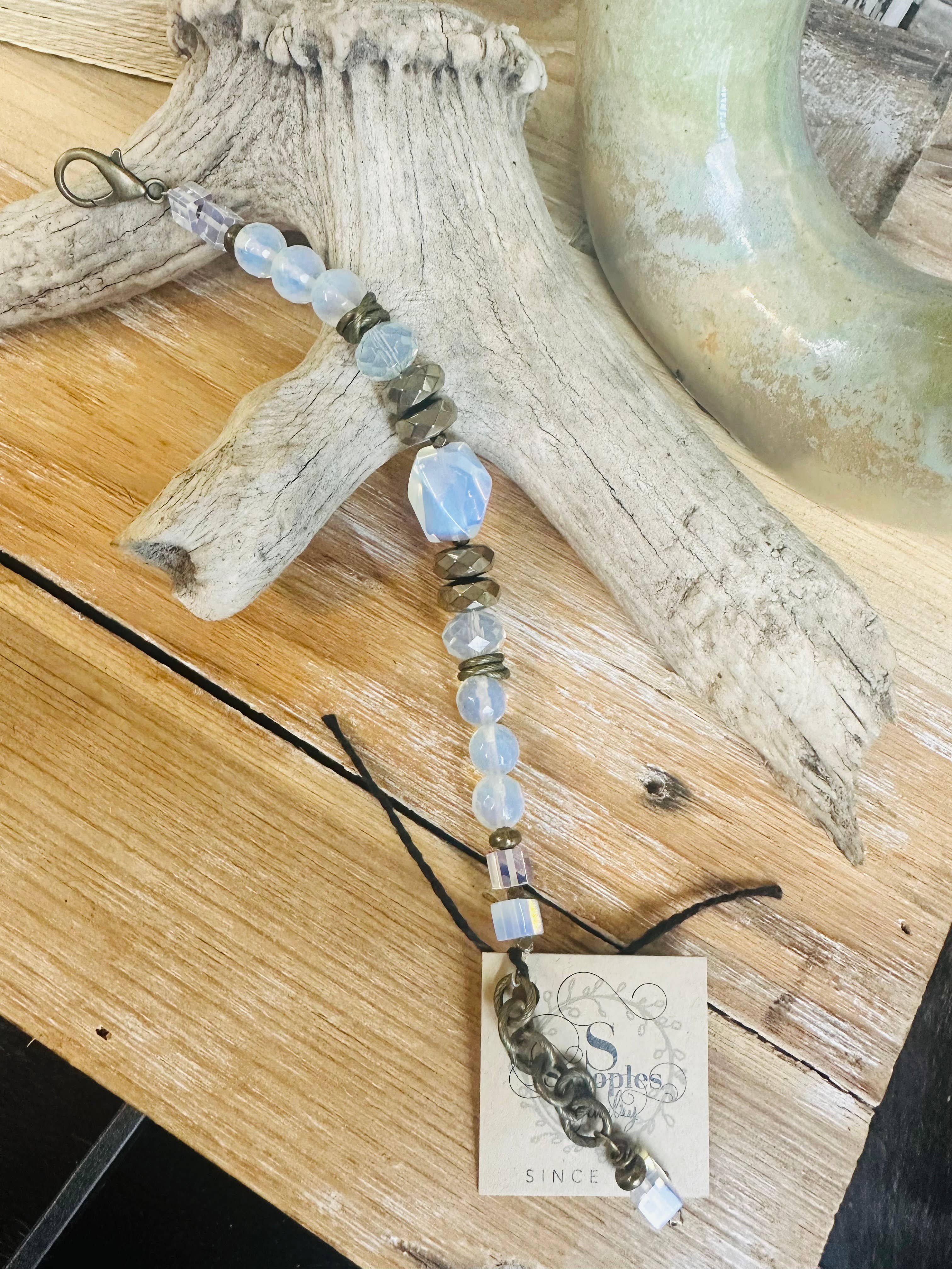 Moonstone Pewter Bracelet