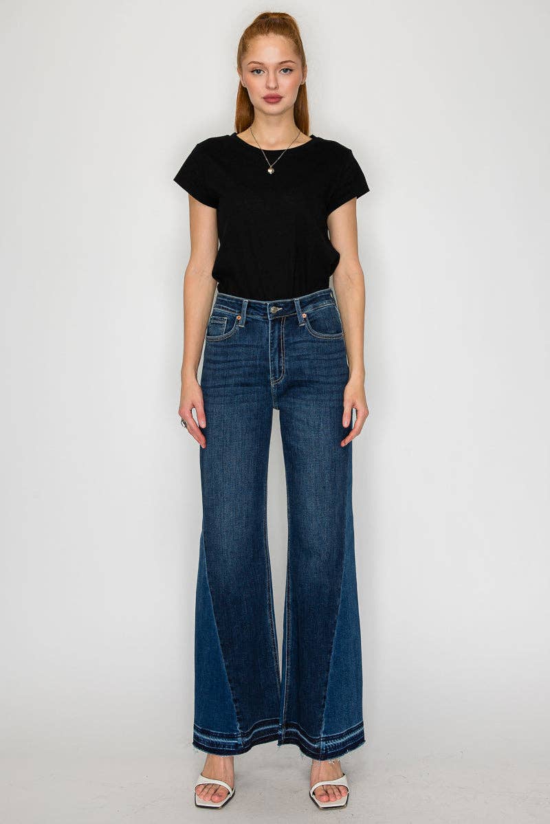 The Bridget flare jeans full length - long inseam creating dramatic flare ideal for heels or platforms