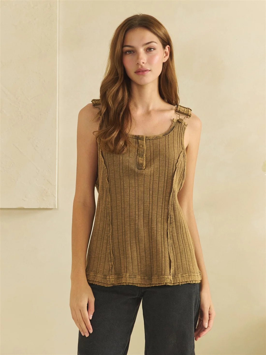 Olive Buckle Up Tank