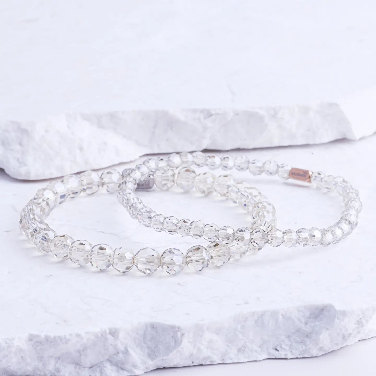 Silver Champagne Crystal - Accent Bracelet